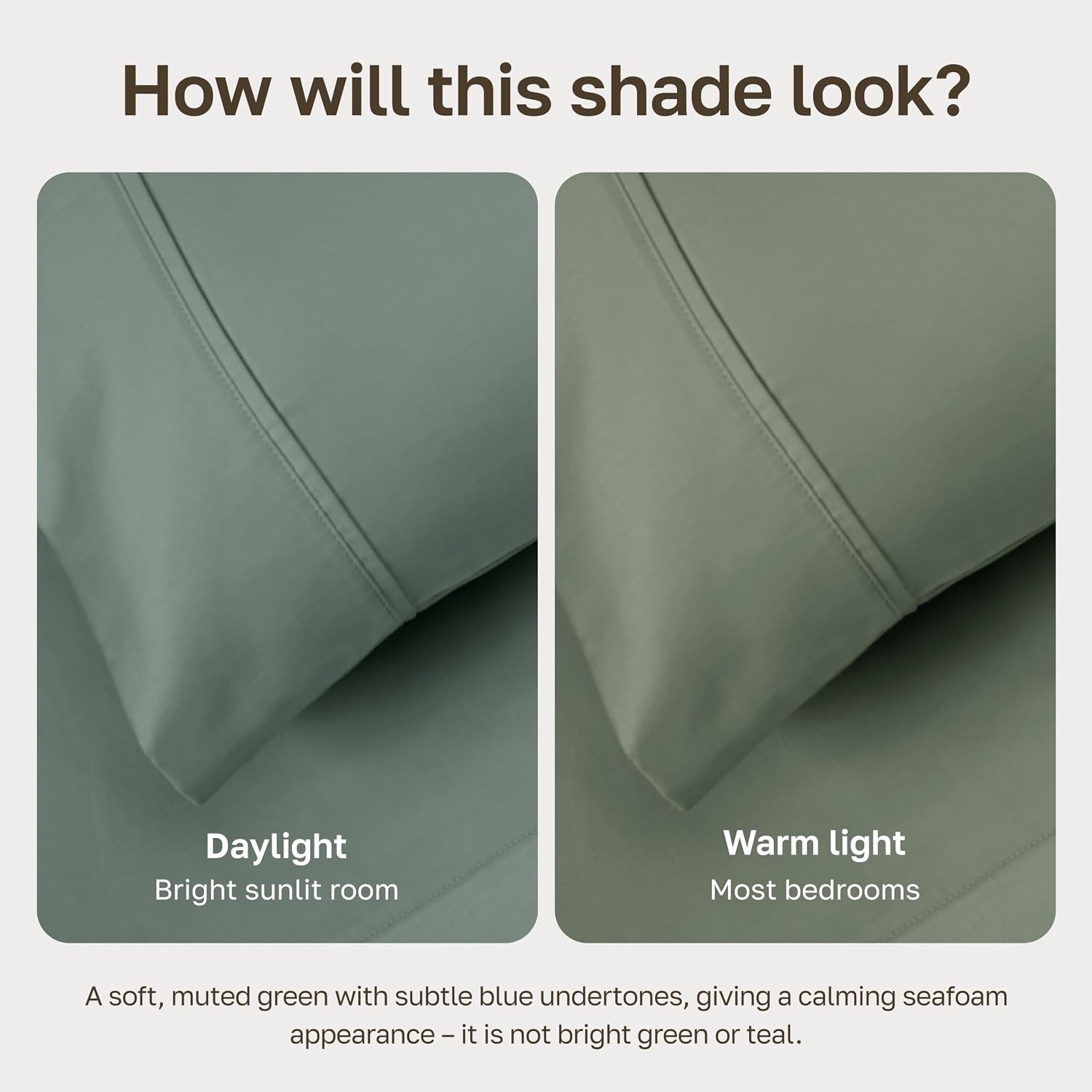 California Design Den Luxury Twin XL Duvet Cover, Sage Green image 2