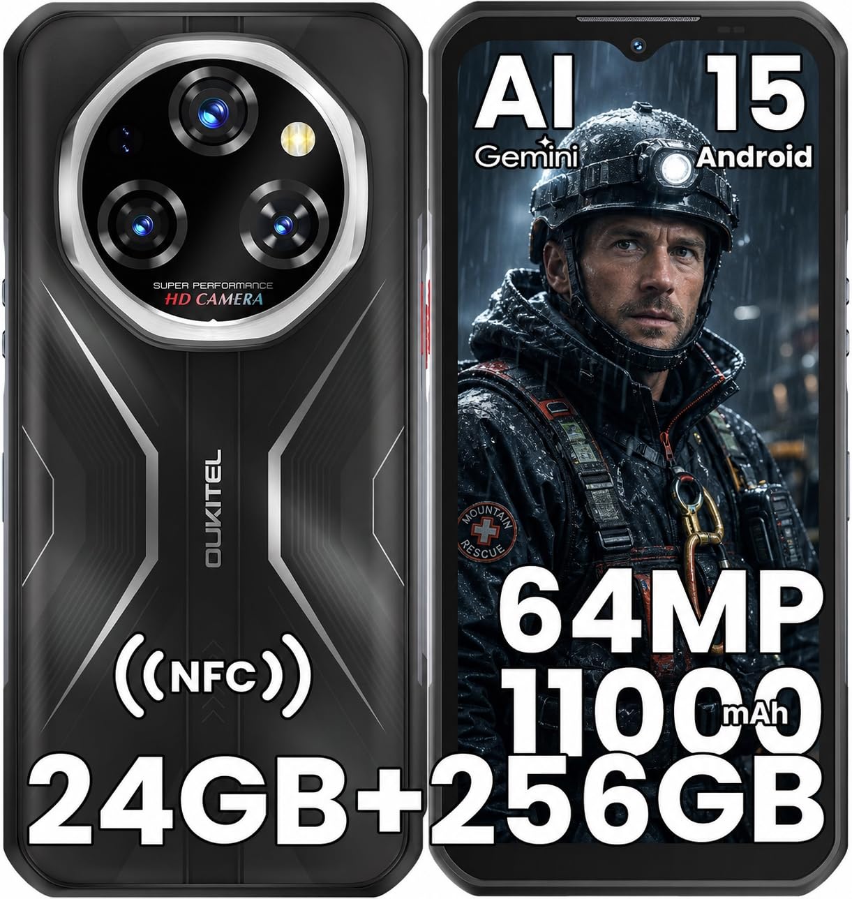 OUKITEL WP55S Smartphone Rugged 2026-11000mAh Telefono Indistruttibile