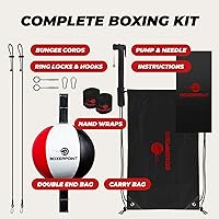 Vista 2 de Bolsa Boxerpoint para Boxeo - Bolsas de Boxeo Premium - Cuero PU Duradero y Cordones Ajustables Bolsa de Boxeo de Doble Extremo, Bolsas de Velocidad