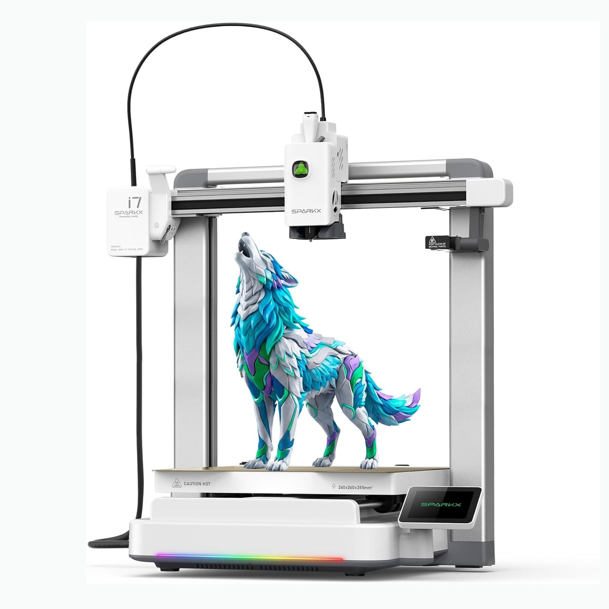 Creality SPARKX i7 3D Printer with 4 Color Printing, AI Camera Monitoring, Auto Bed Leveling, 500mm/s High Speed, 260x260x255mm Build Volume, Smart Desktop 3D Printer-image-24
