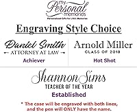 Vista 6 de Bolígrafo personalizado de My Personal Memories grabado con estuche personalizado - Juego de bolígrafos de madera para abogados, médicos, maestros