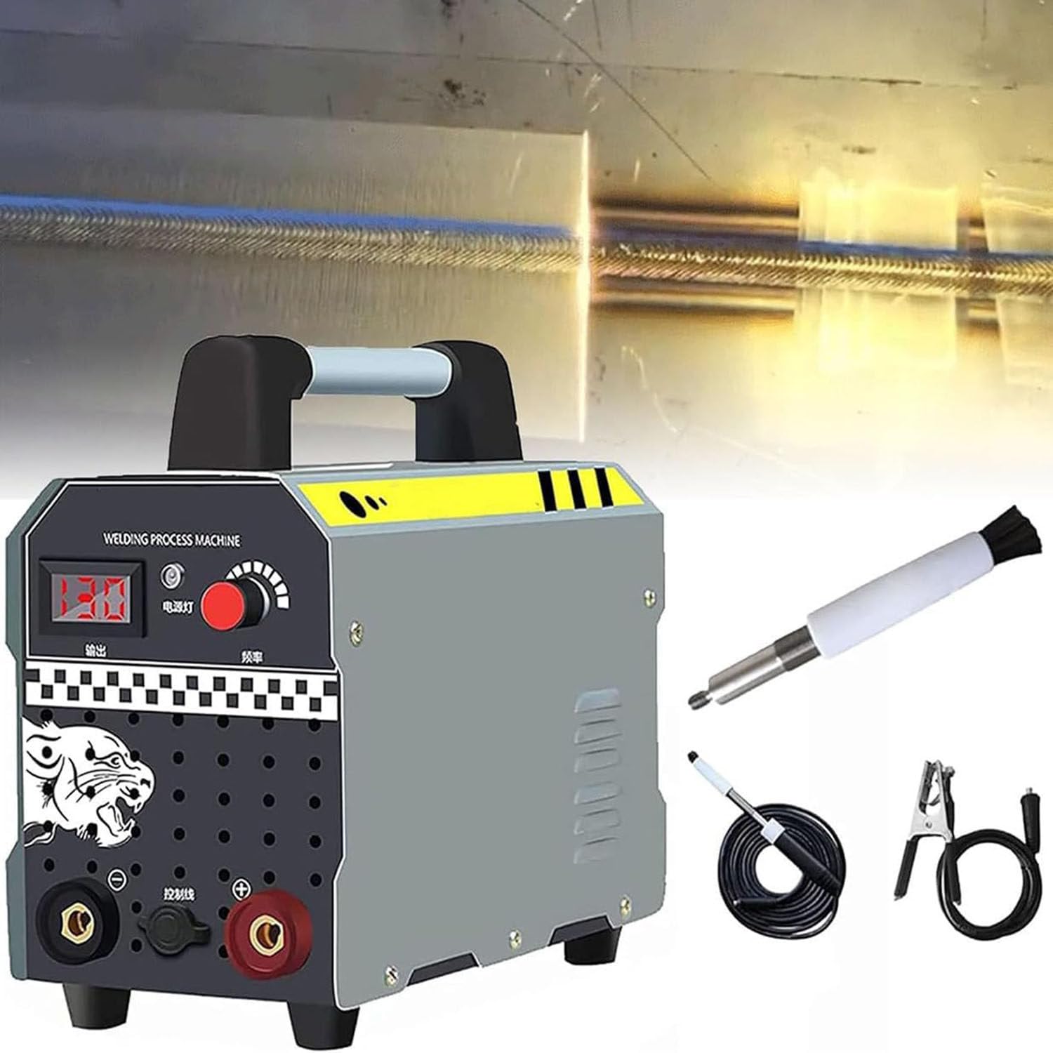 Processore Cordoni Saldatura,Macchina per Pulizia delle Saldature a Spazzola in Acciaio Inossidabile 1000w per Saldatura Saldatura Arco Metalli Saldatura Laser,110V