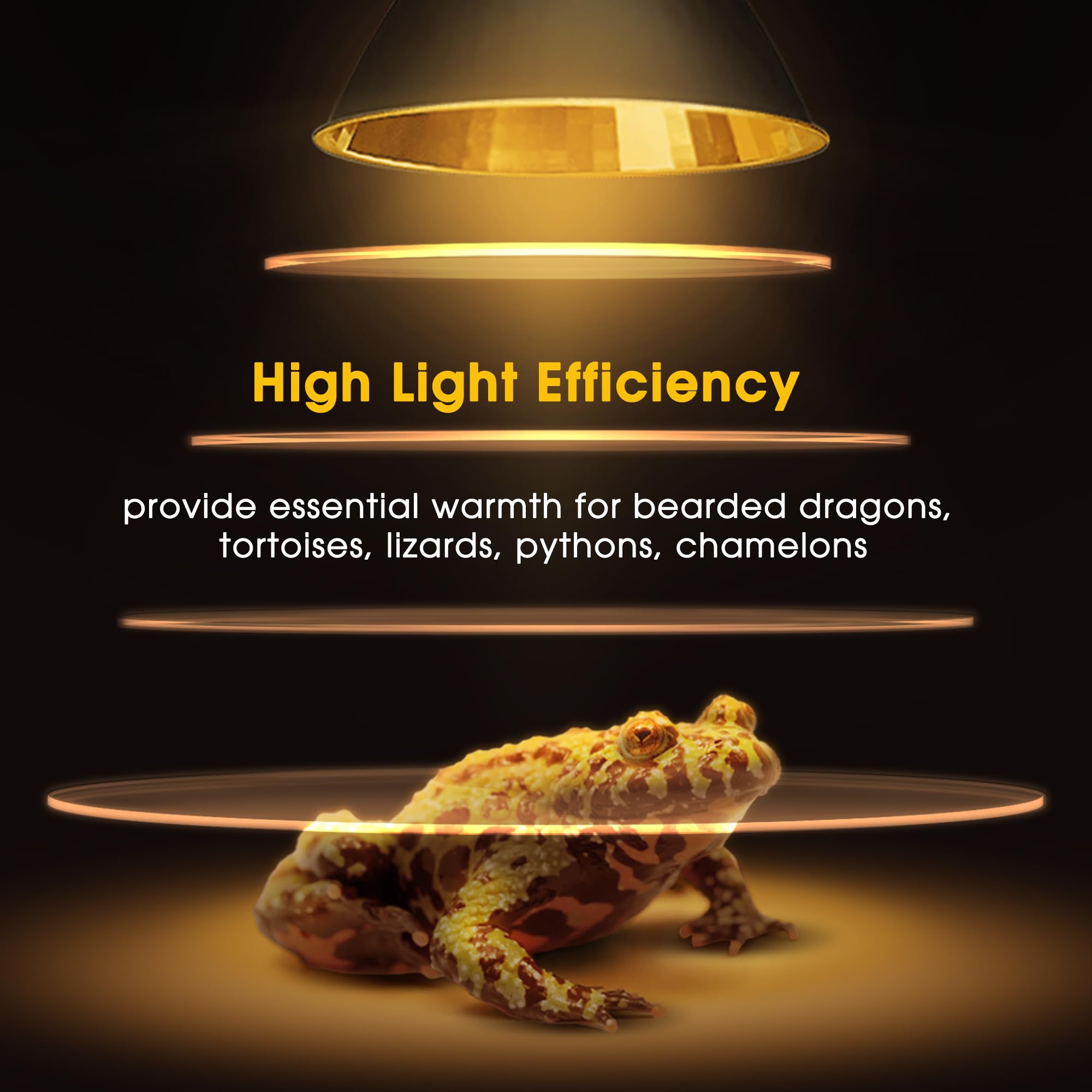Briignite Reptile Heat Lamp 50W G9 Halogen Heat Bulb & Dome Reptile Light Fixture, Aluminum Reflector, UVA Basking Light for Reptiles, Dimmable Heat Lamp for Chicken Turtle Snake Gecko Lizard - image 6