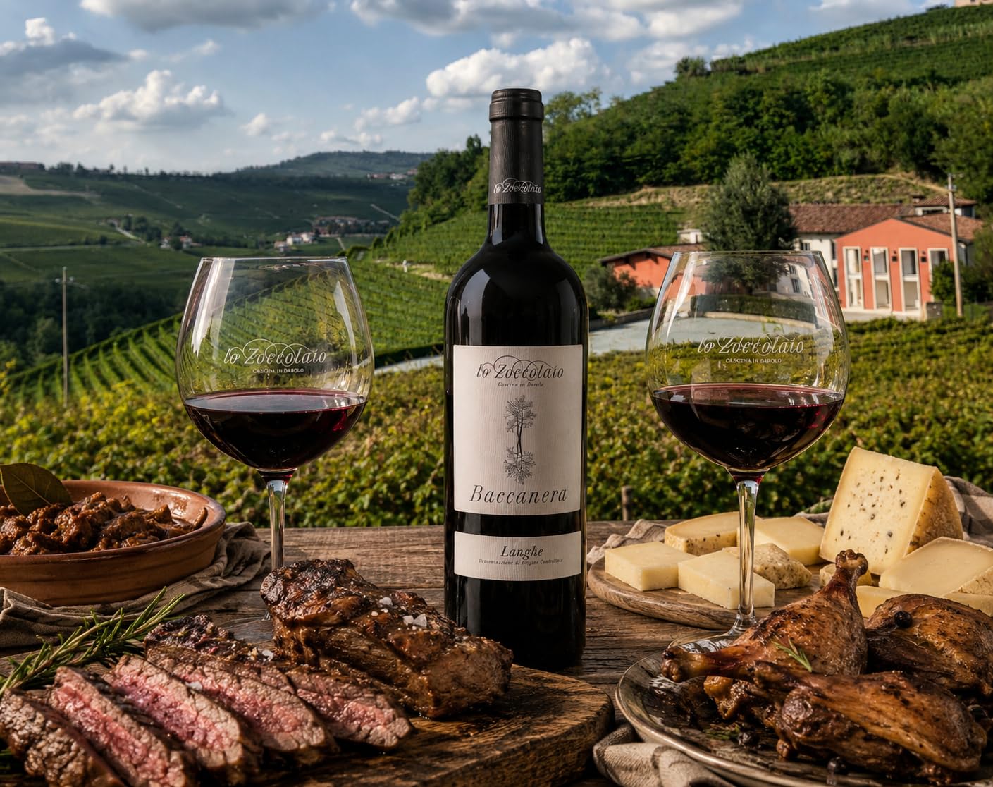 Lo Zoccolaio Cassetta Legno - Vino Rosso - Barbera D'Alba+Langhe Rosso+Barolo 3 Bottiglie x 750ml