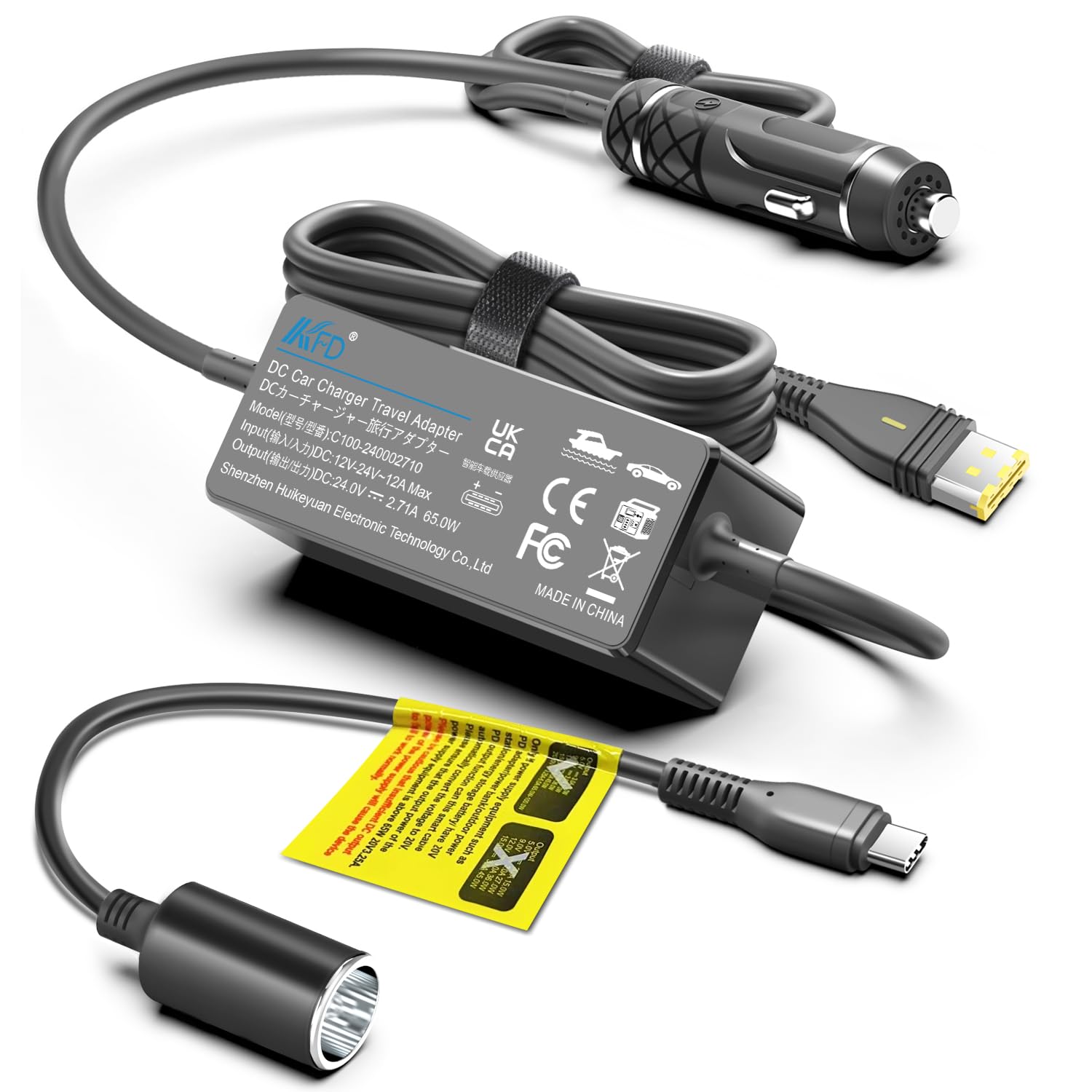 KFD DC 12V-24V Adapter KFZ Netzteil Autoladekabel Ladegerät für Resmed Airsense 10 S10 Serien Air Sense S10 AirCurve 10 370001 R270-7468 Gleichstromkonverter 12V auf 24V 90W CPAP und BiPAP Machines