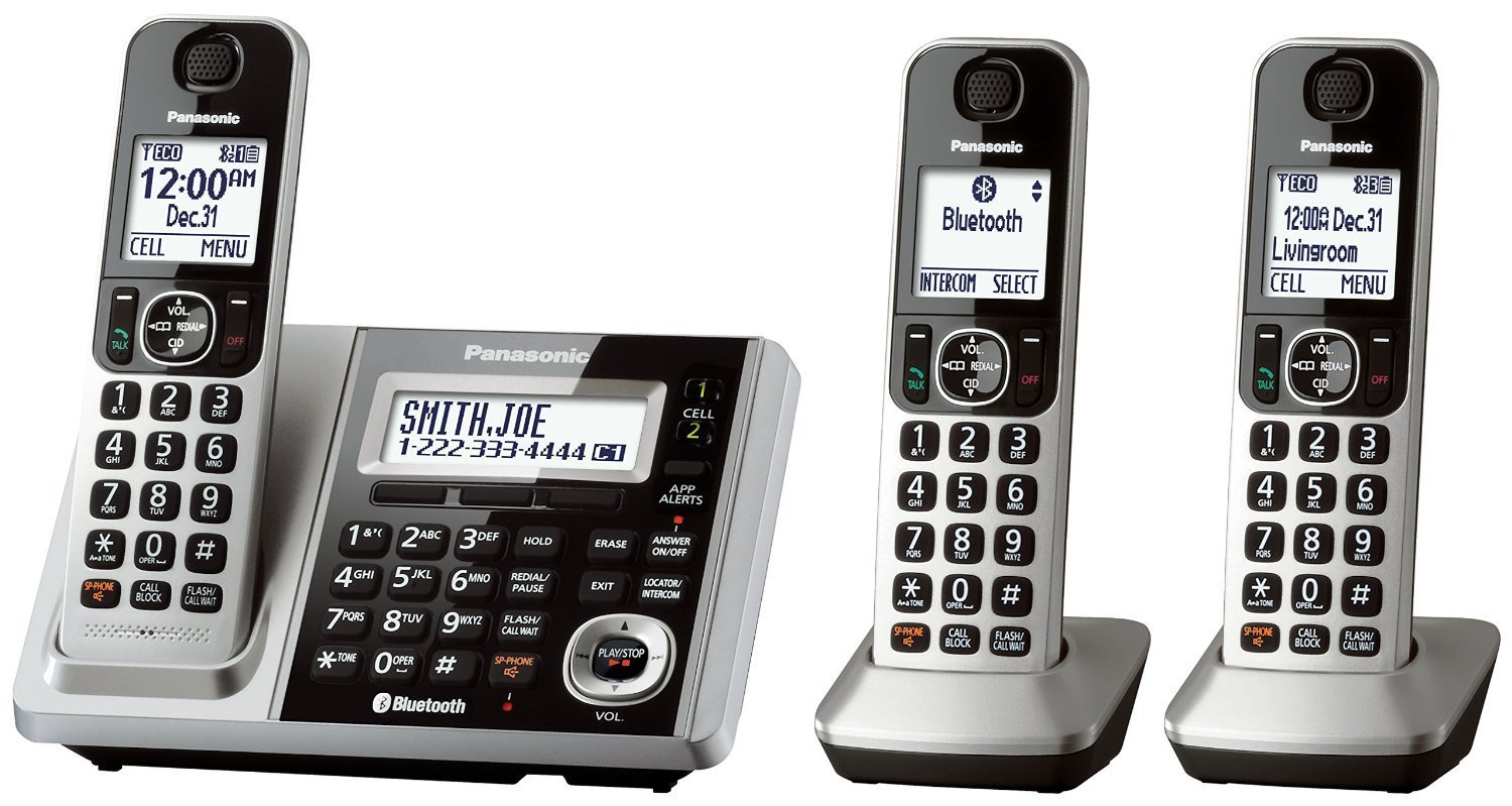 Amazon.com: Panasonic KX-TGF373S DECT 3-Handset Landline Telephone