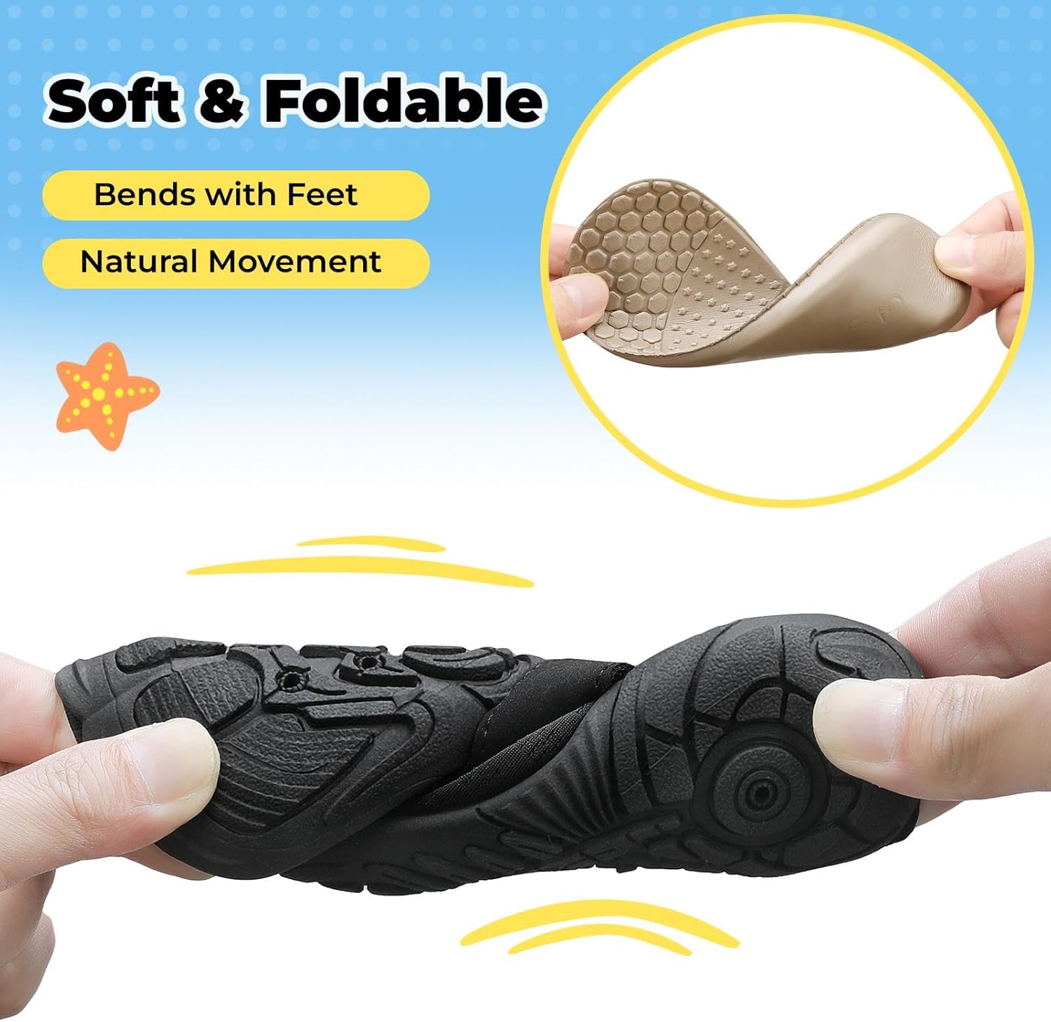 Mishansha Kids Water Shoes Quick-Dry Wide Toe Box Non-Slip Barefoot Shoes Beach Pool Swim Shoes - Image 7