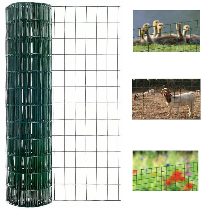 Buy Nisorpa Green Wire Mesh Fencing 1M x 30M PVC Coated Steel Wire Mesh