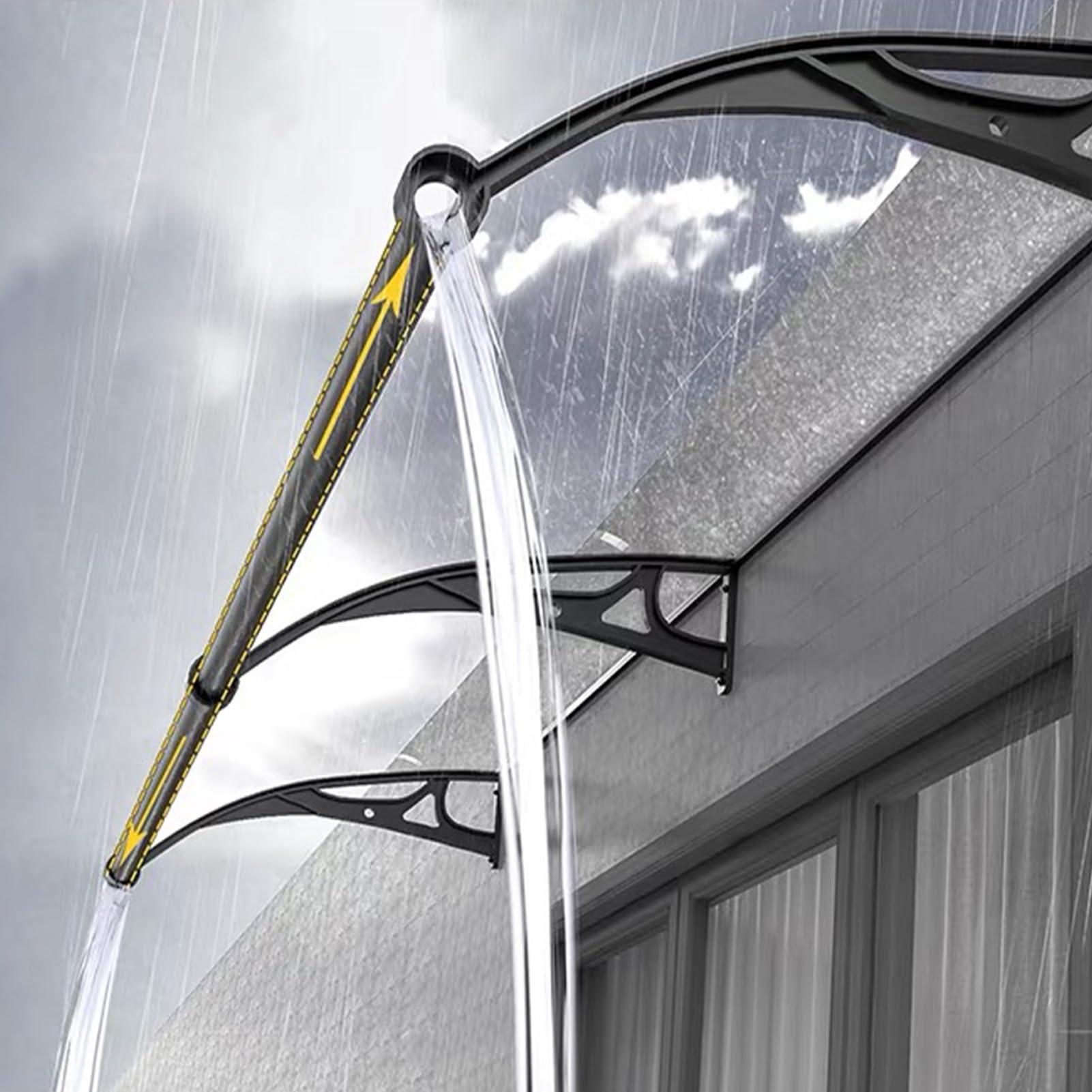 Support d'auvent en aluminium haut de gamme pour structure architecturale de porte