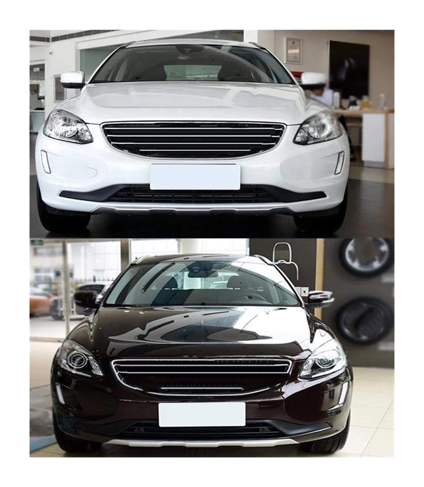 Copertura Occhiello Gancio Traino per Volvo XC60 2014 2015 2016 2017 Cappello di Copertura del Ganci di Traino del Paraurti Anteriore(Bianco)