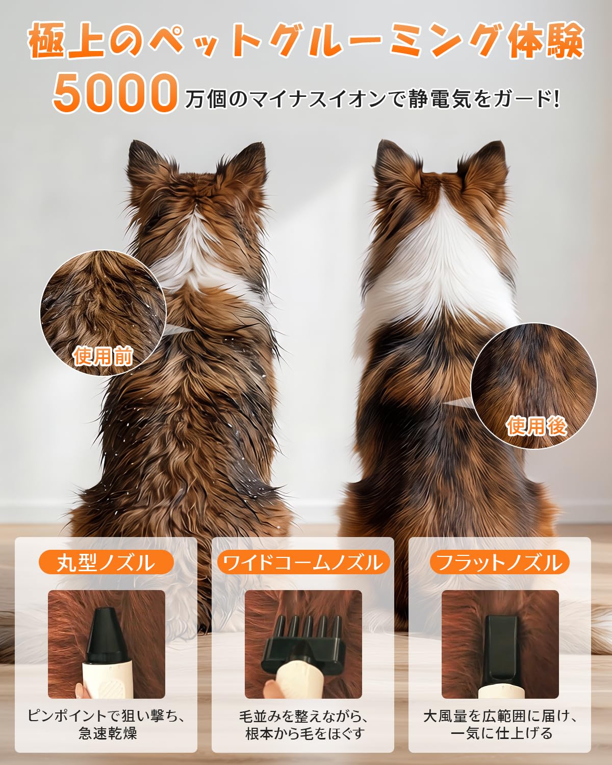 ペットグルーミングドライヤー Amazon | Petaboo ペット ドライヤー【ハイパワー風力で速乾 静電気