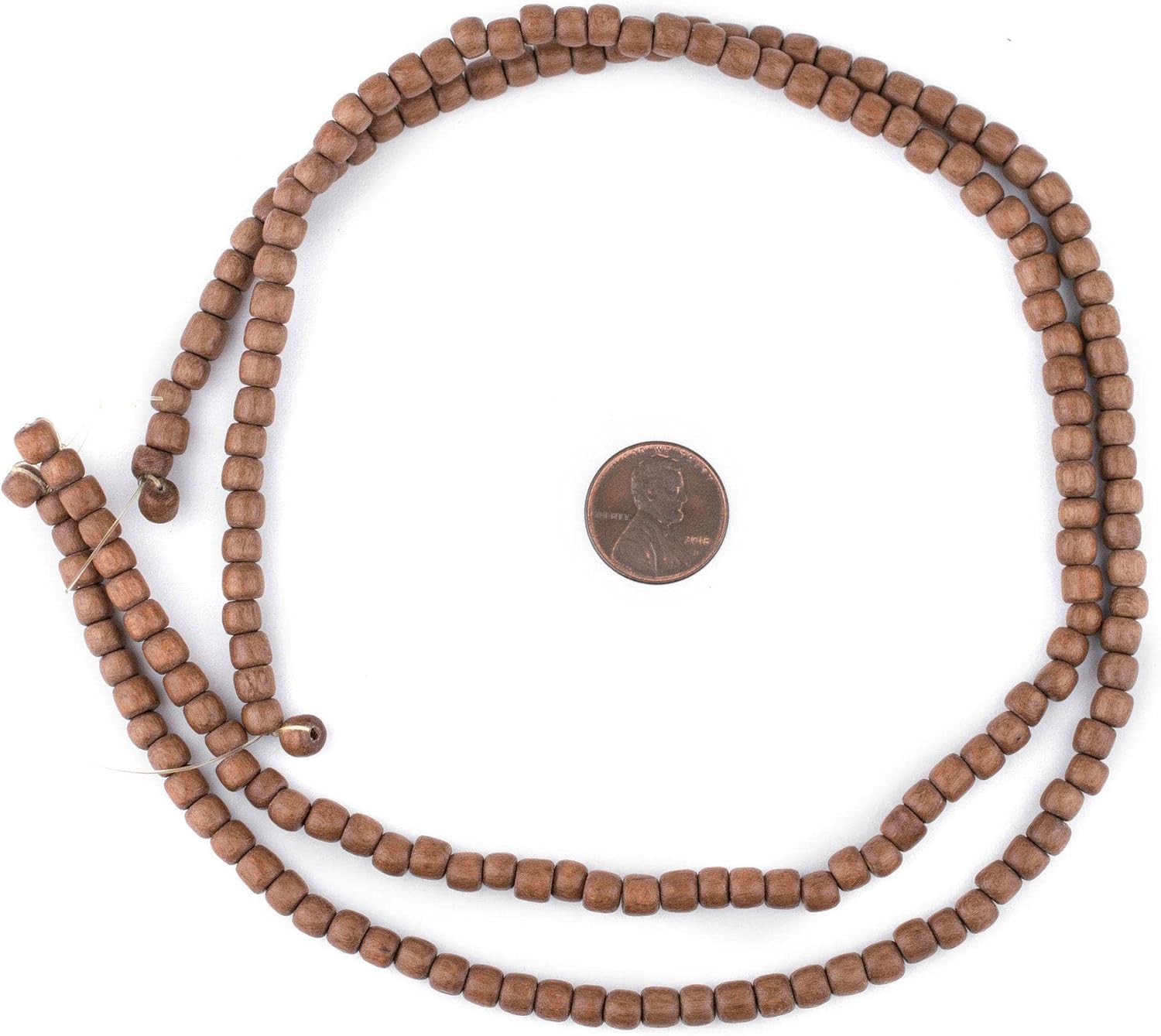 The Bead Chest Light Brown Nugget Natural Wood Beads (5mm): Organic Eco-Friendly Wooden Bead Strand for DIY Jewelry, Crafts, Necklace and Bracelet Making