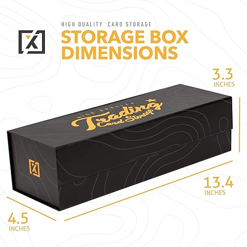 Miniatura 7 de Caja de almacenamiento de tarjetas coleccionables fácil de plegar 1 unidad, tapa magnética, viene con etiquetas, se adapta a 800 tarjetas, 200