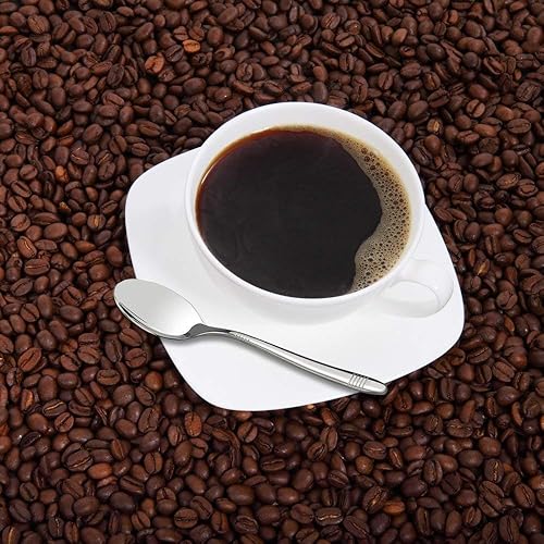 Miniatura 5 de Begale Cucharas de postre de acero inoxidable de 12 piezas, cuchara pequeña