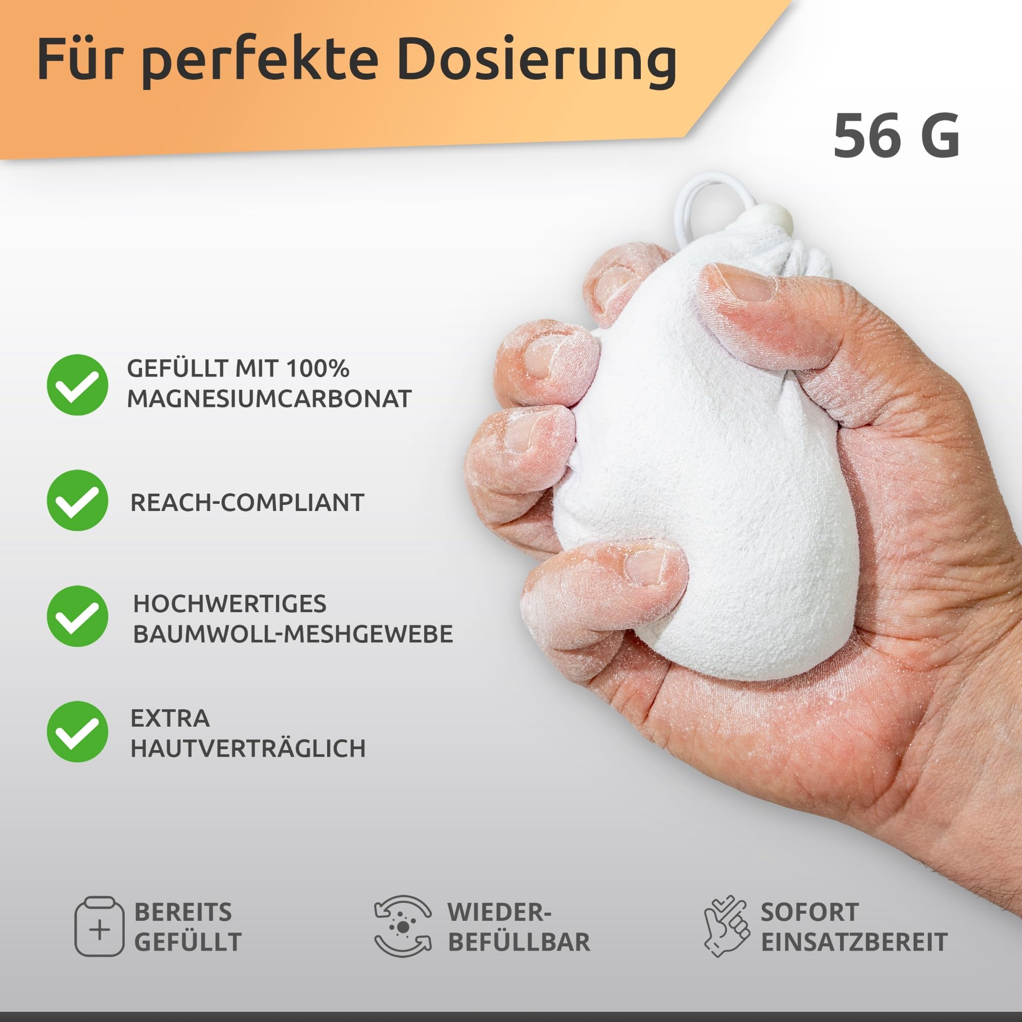 Accessoires Boulder : ensemble composé d'un sac à magnésie, d'une boule de magnésie, d'une brosse de boulder et d'un ruban d'escalade