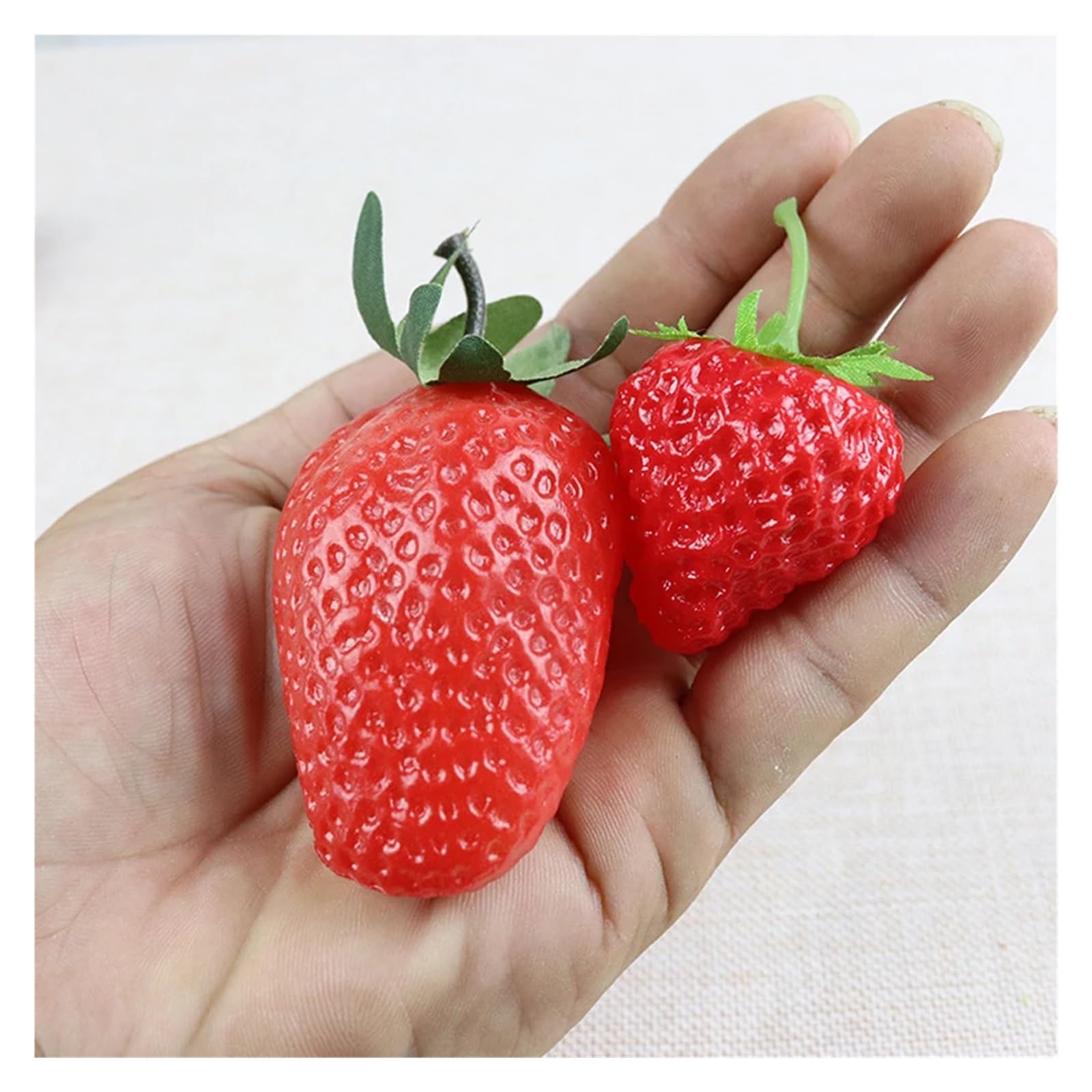 6/10/20 sztuk sztuczna truskawka sztuczne owoce przedszkole DIY plastikowe fałszywe owoce na boże narodzenie dekoracja ślubna domu(10Pcs Big)