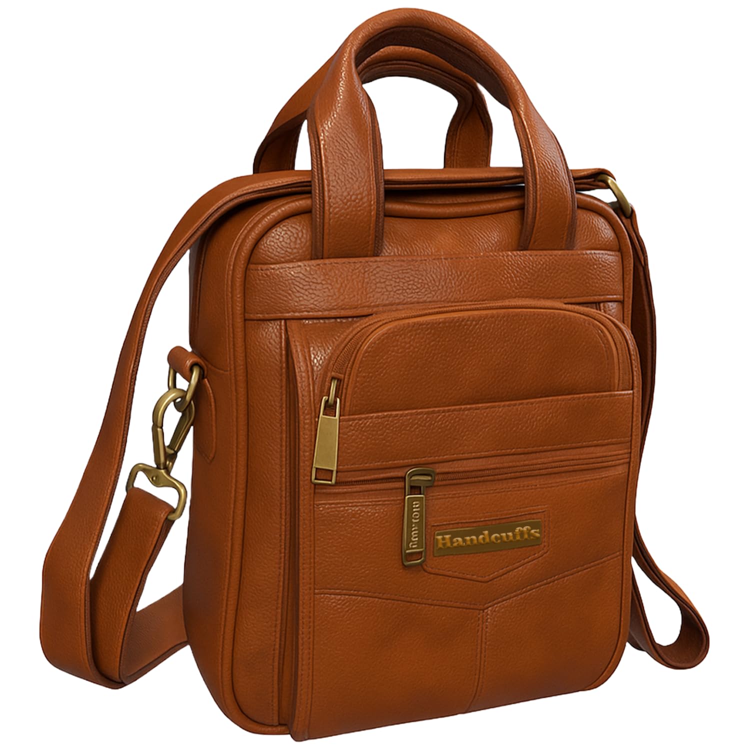 Handcuffs Small Sling Bag for Men | PU Leather Chest Slinger bag | Crossbody satchel | Corporate Gift Item | Passport Sling