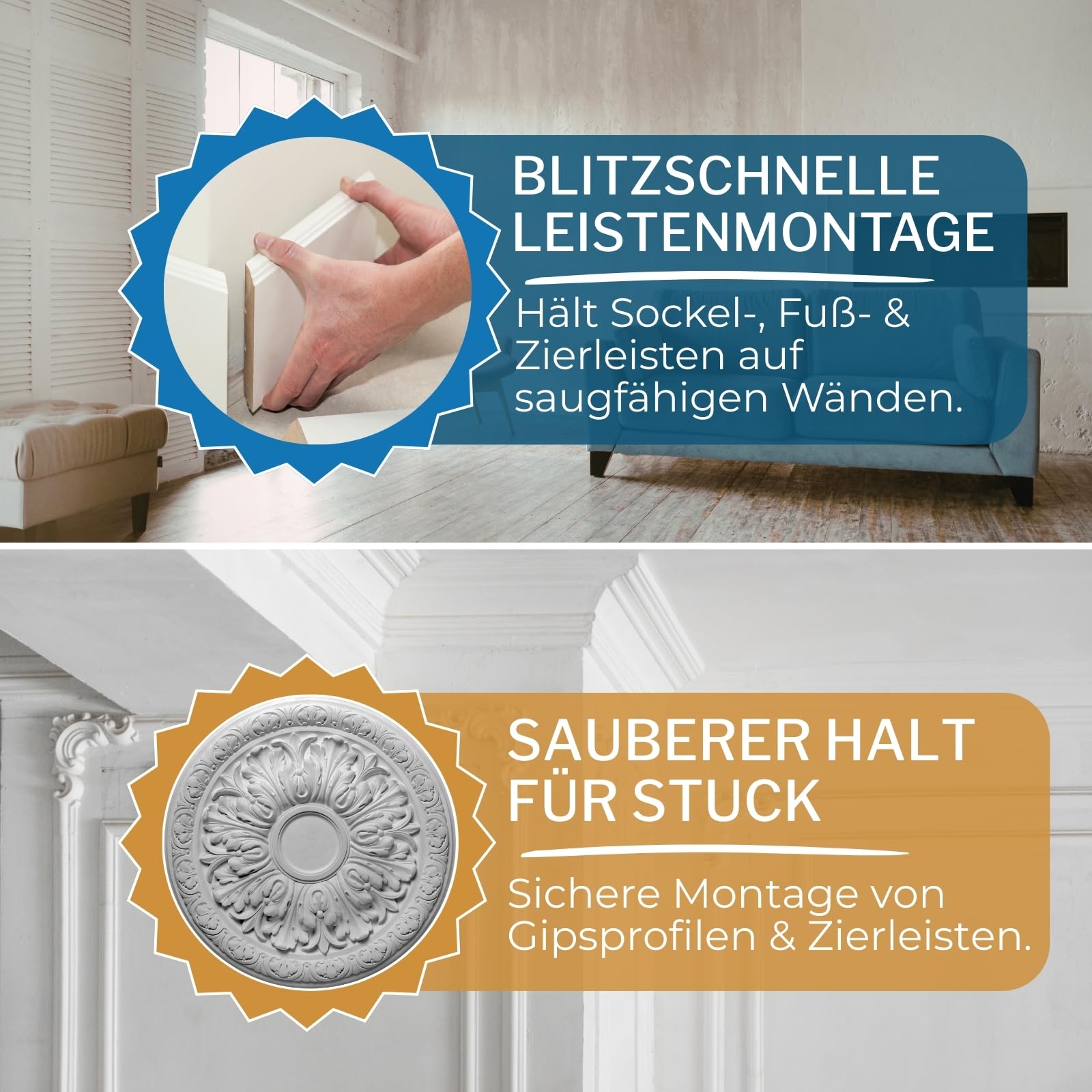 12x dubaust Montagekleber Universal Weiß – Holz, Styropor, Stein, Zierleisten - 511g - AMK24