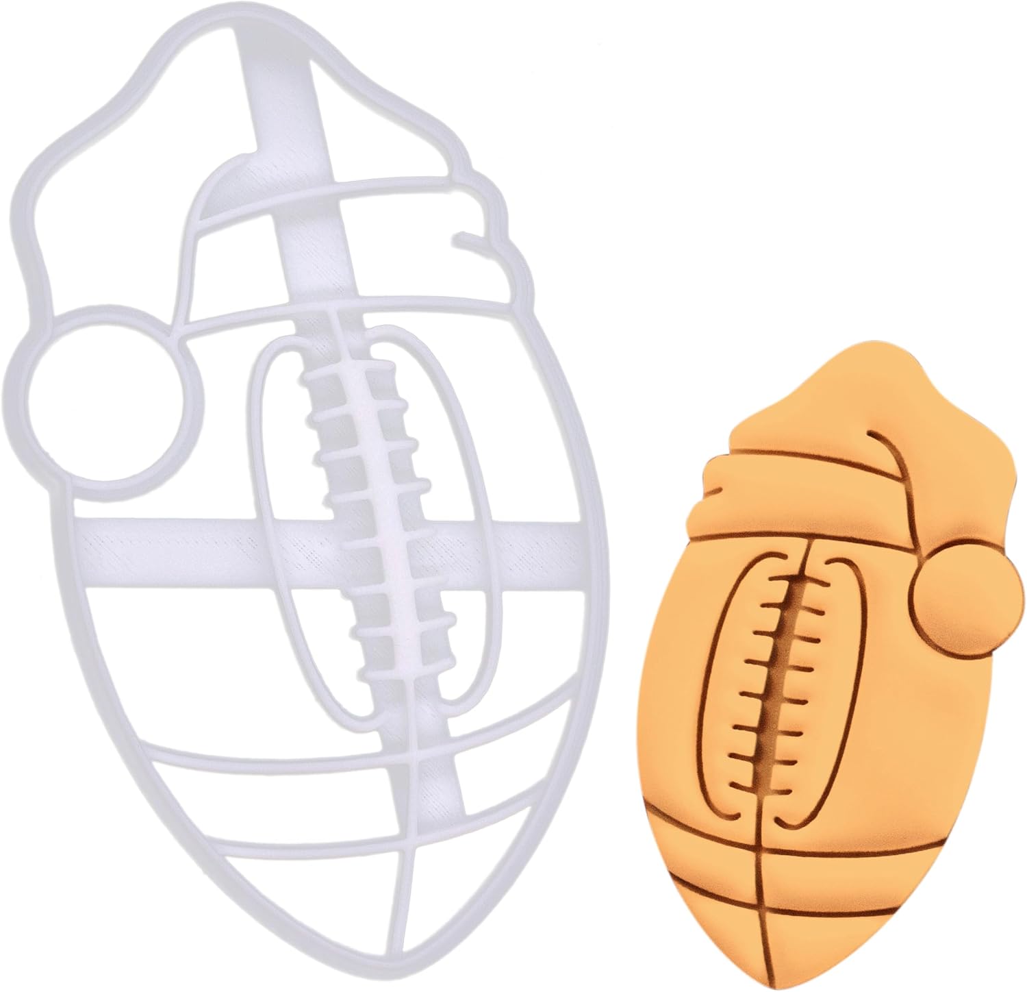 BAKERLOGY Christmas American Football Cookie Cutter American Football Cutter Sports Cookie Cutter Detailed Cookie Cutter Ideal for Fondant Biscuit Dough Clay