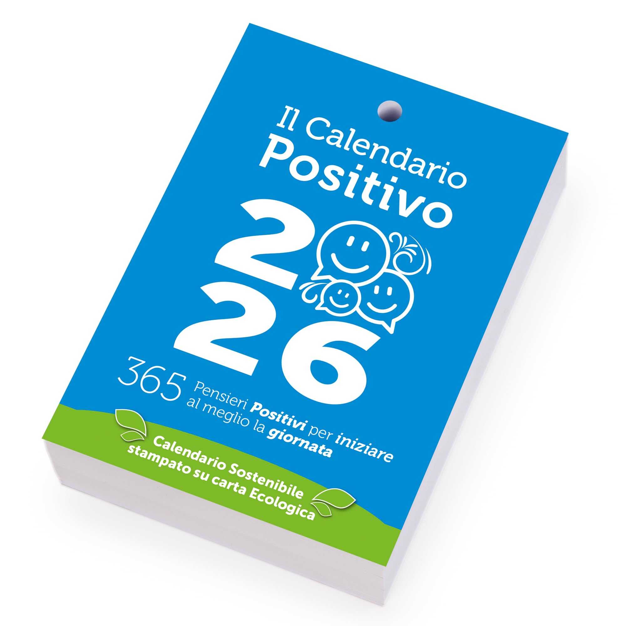 Calendario Positivo 2026 Motivazionale | Con Supporto in Legno di Faggio, da Tavolo | Affronta le Giornate col Sorriso ed un Pensiero filosofico | Idea Regalo geniale | Misure 12x17x5,5 | Luxury Pack