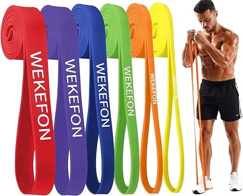 Miniatura 10 de Juego de bandas de resistencia, bandas de asistencia para dominadas, banda de resistencia elástica, bandas de ejercicio de levantamiento de pesas