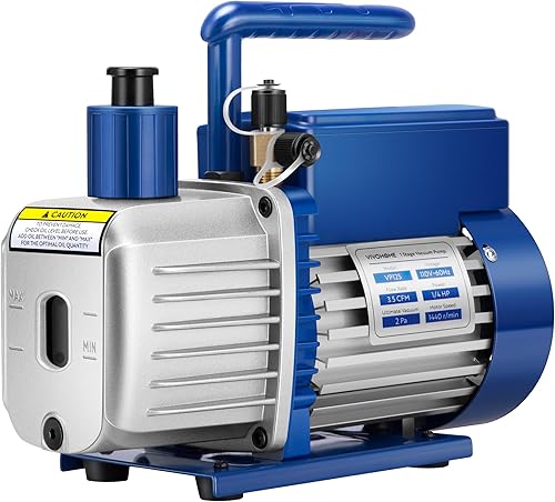 VIVOHOME Bomba de vacío HVAC de 14 HP 3.5 CFM 1 etapa A2L, motor sin chispas para sistemas R32 R1234yf R454B R134a R22 R410a, bomba de vacío