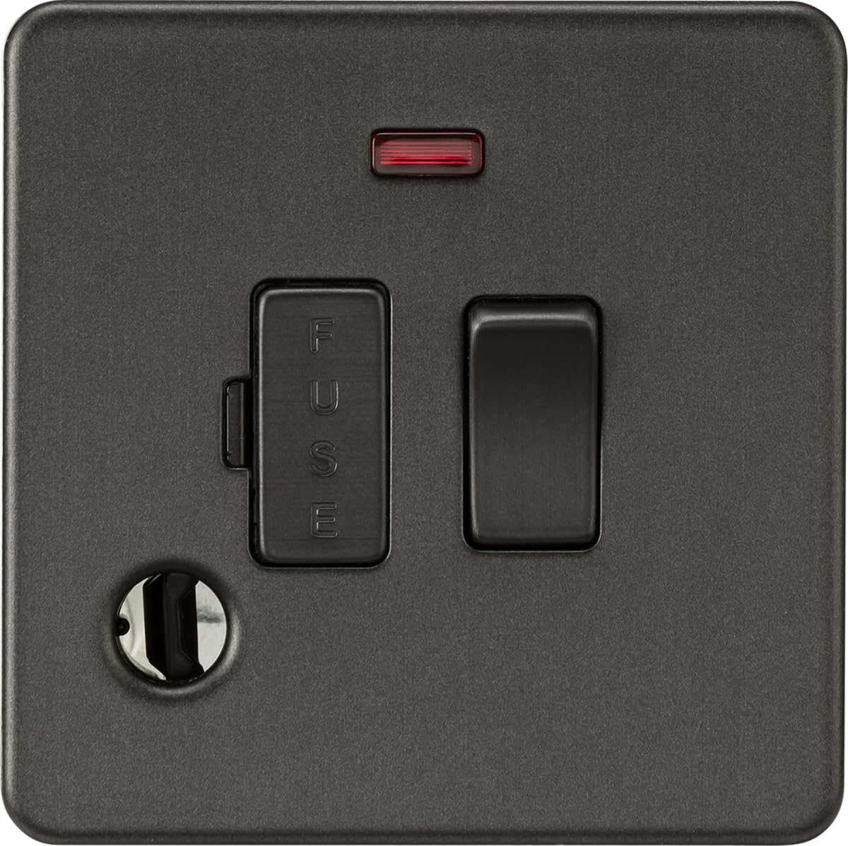 Knightsbridge Smoked Bronze 13A Switched Fused Spur With Neon And Flex Outlet
