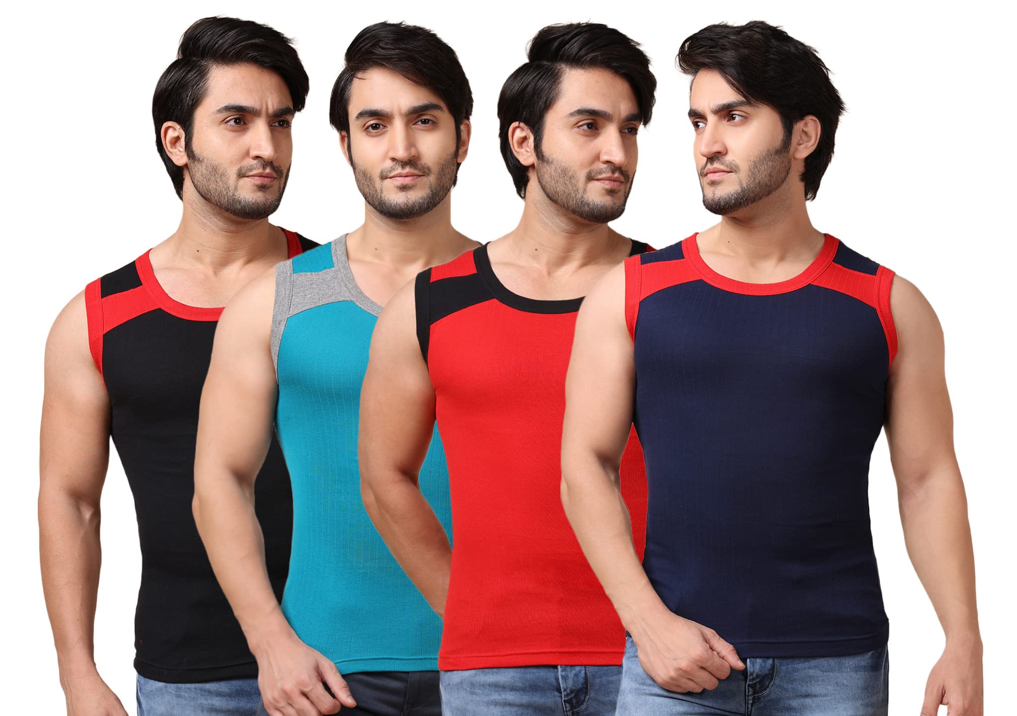 dollar bigboss Men's Solid Regular Fit Gym Vest-picture-46
