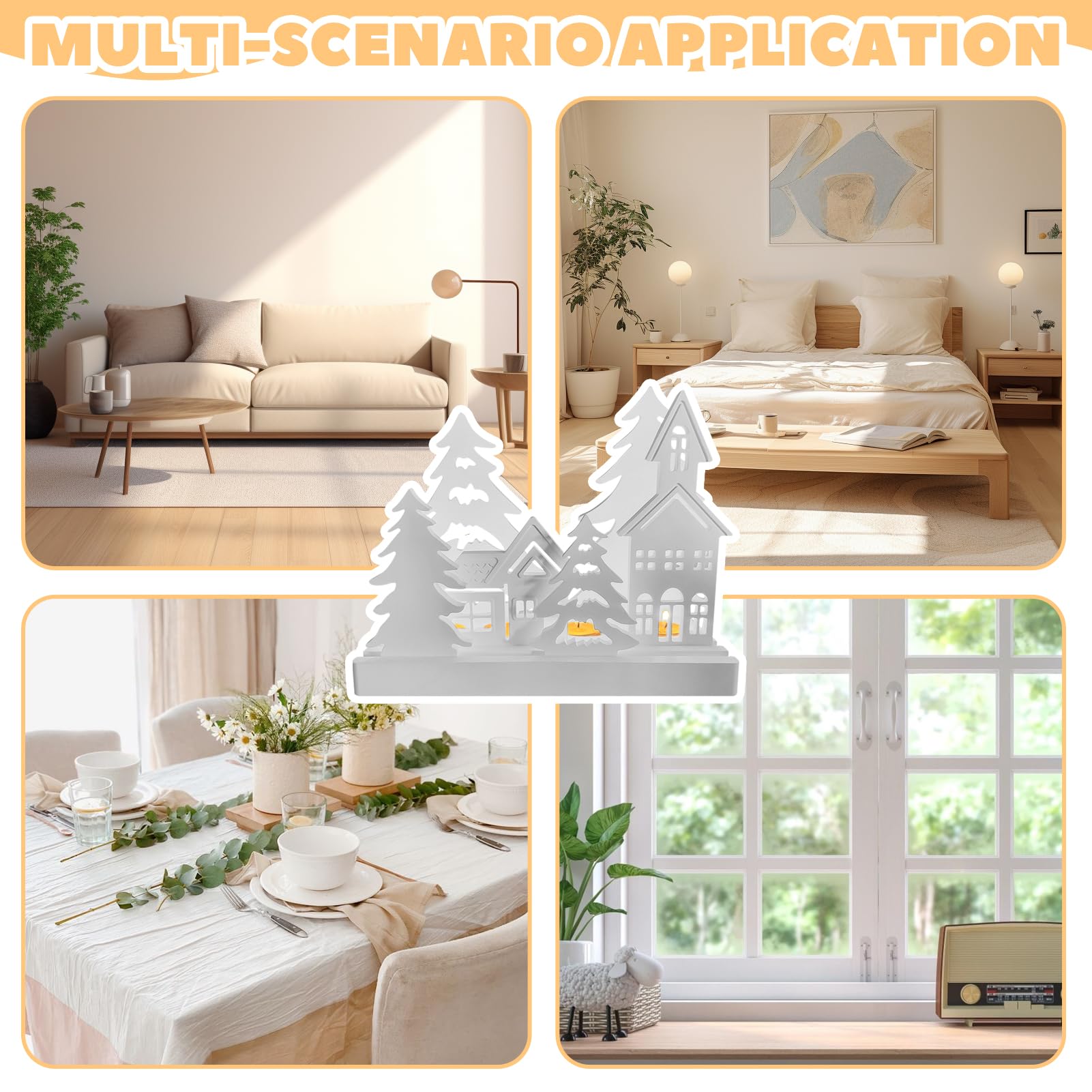 6 Stück Weihnachts Silikonformen - 3D Gießformen Für Gips & Harz