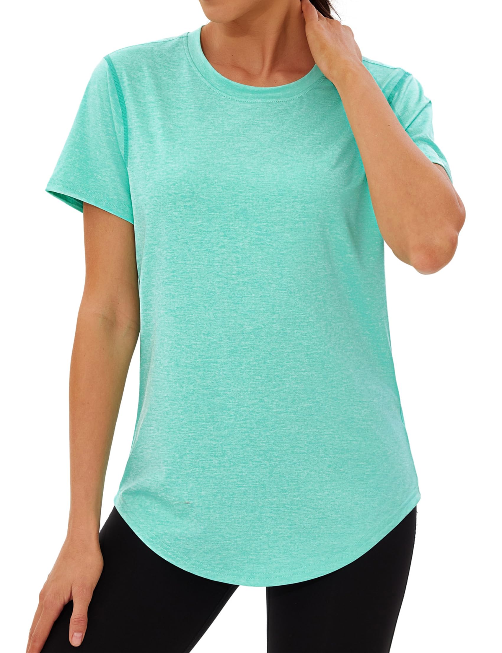 Camiseta Deportivo Mujer Camiseta de Manga Corta Camiseta de Secado Rápido Camisetas de Malla Mujer Yoga Fitness Top Ropa Deportiva — view 2