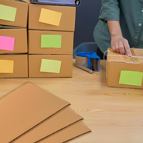 Miniatura 22 de Hojas de cartón corrugado de 12.5 x 12.5 pulgadas de grosor 400 hojas Almohadillas de inserción LP, marrón, respaldo de marco, proyectos