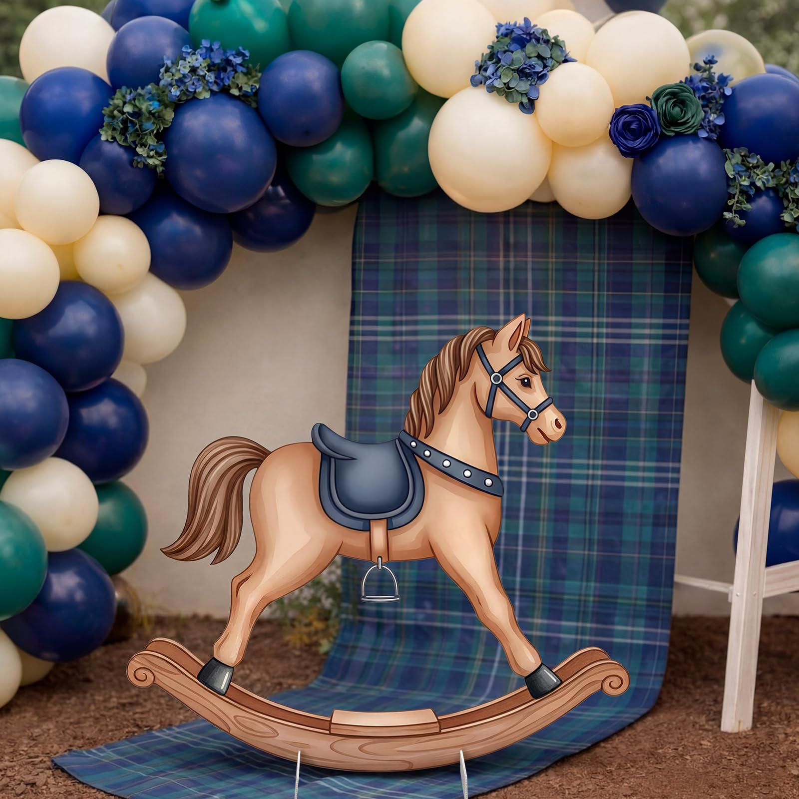 Décorations de fête prénatale Faccito : cadeau idéal motif cheval 81 cm