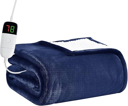 BOMOVA Heated Electric Blanket Full Size - 72" x 84" Heating Blanket with 10 Heating Levels & 8 Hours Auto Off, Warm Flannel Blanket with Over-Heat Protection, for Women, ETL & FCC Certified