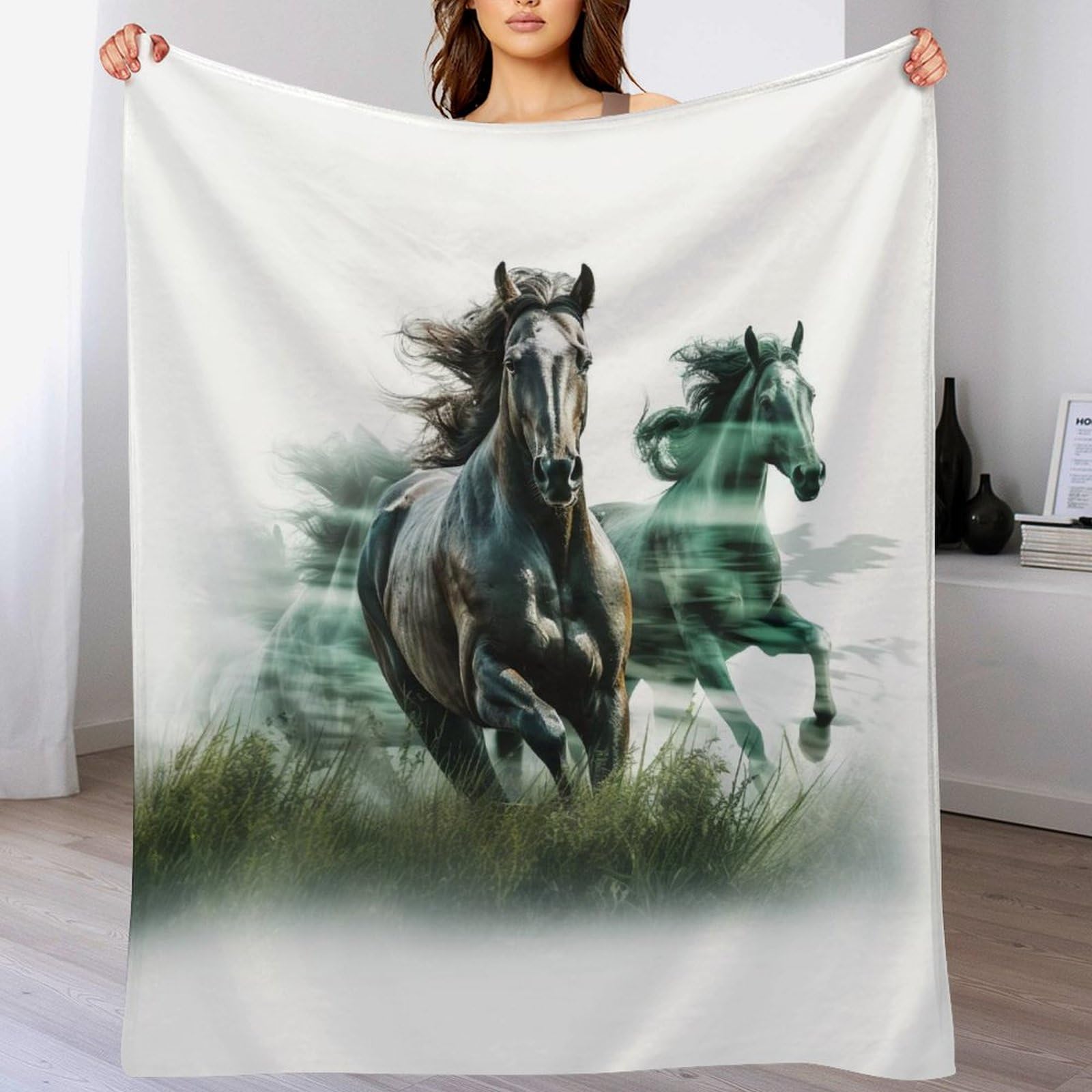 Couverture cheval douce et chaude plaid de qualité supérieure pour lit