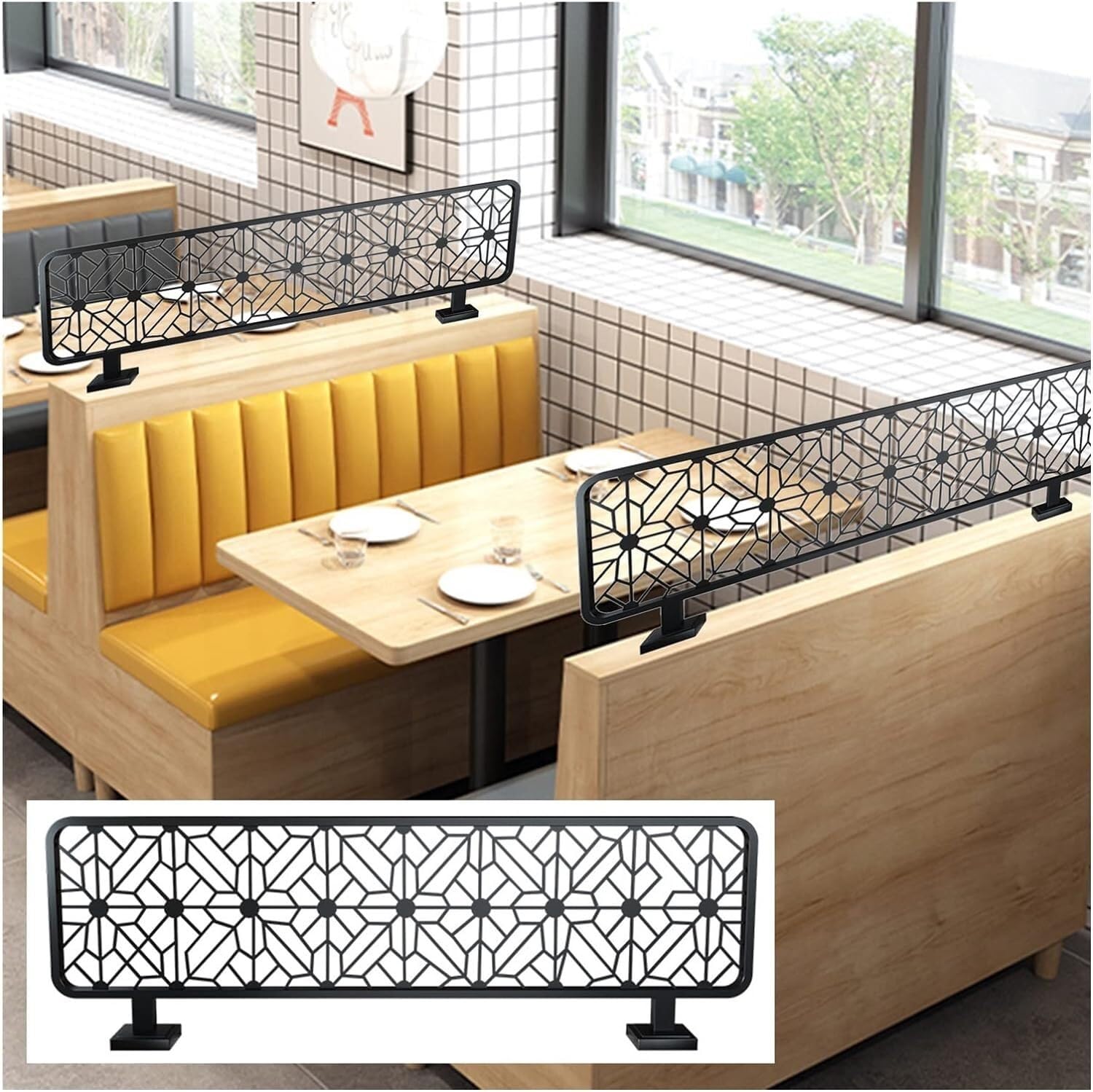 Cloisons de séparation creuses pour comptoir et intimité de table