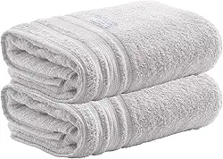 Kit 2 Toalhas de Banho Avere 100% Algod�o, Fio Penteado, 80x150cm, 500g/m�, Alta Absor��o e Maciez, Encorpadas e Dur�veis, Design Sofisticado, Ideal para Enxoval e Presente � Altihaus (Branco)