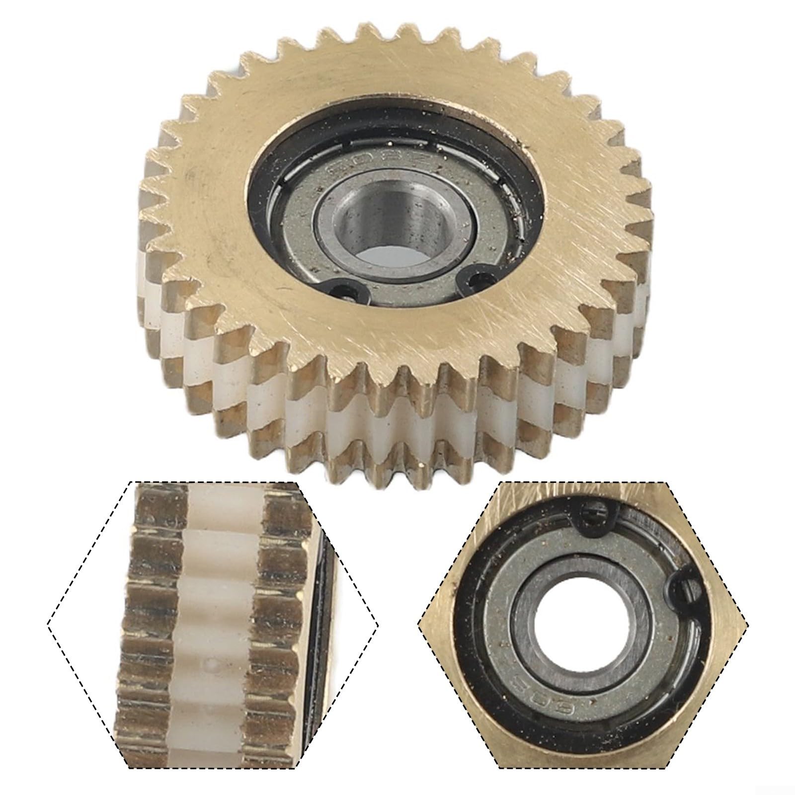 Engranaje planetario 36 dientes para motor de bicicleta eléctrica, nailon + acero inoxidable 38x38x10 mm, 608 rodamientos