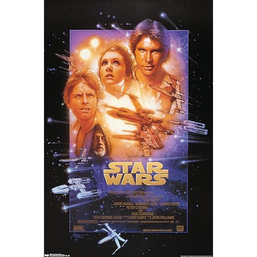 Trends International 24X36 Star Wars: A New Hope-One Sheet Wall Poster, 24" x 36", Premium Unframed Version
