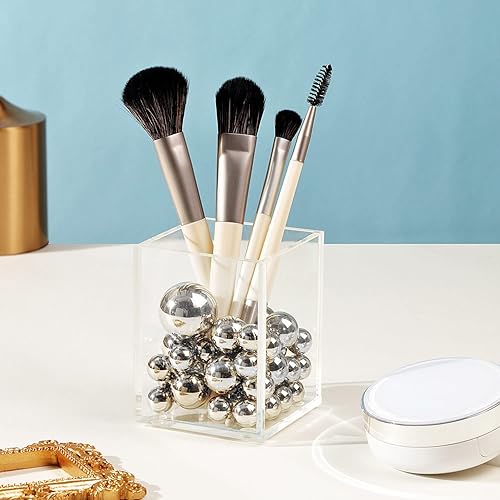 Miniatura 6 de Cuentas flotantes sin agujero para jarrones, perlas resaltadas para centros de mesa, perlas plateadas, 50 unidades, 1.181 in, 0.787 in y 0.551 in,