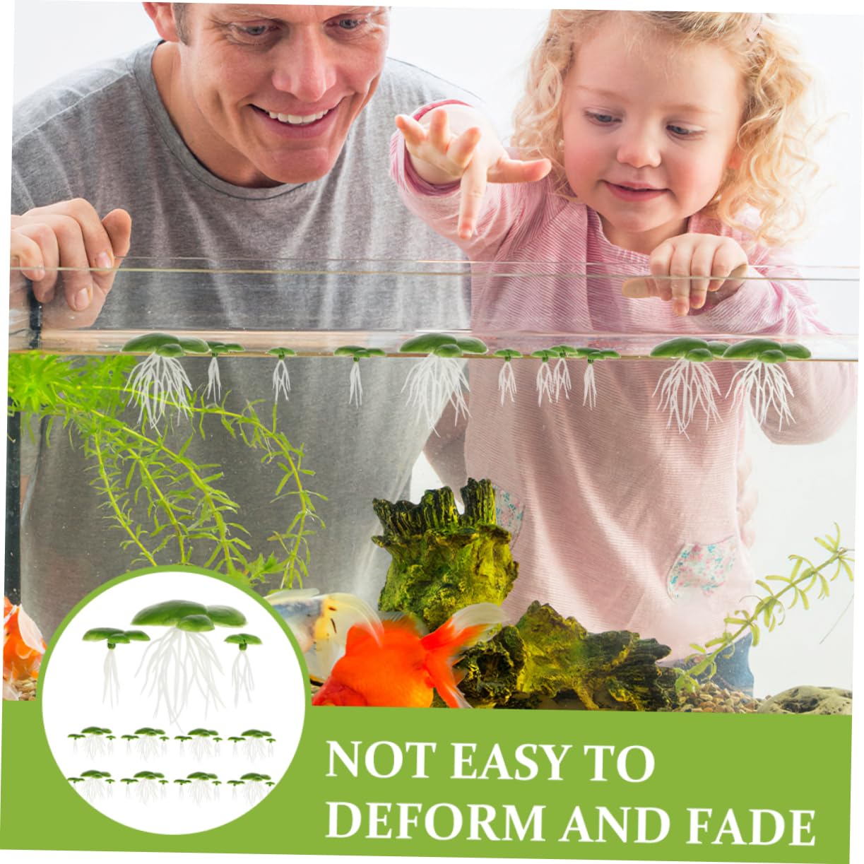 Cabilock 450piezas Plantas Flotantes Artificiales De Lenteja para Acuarios Decoración Natural Resistente y Liviana para Tanques De Peces