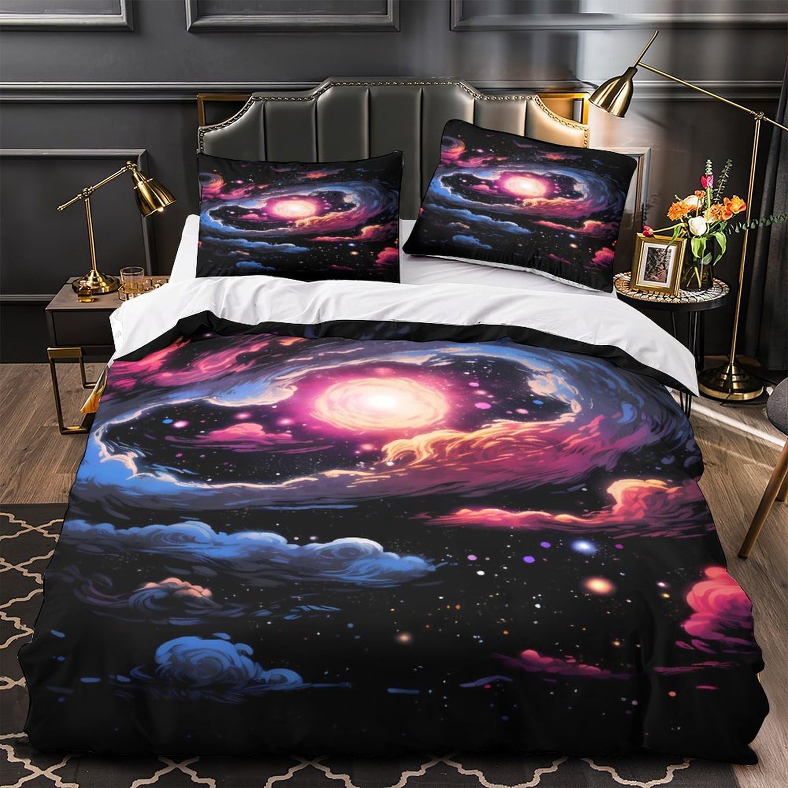 Housse de couette respirante effet super doux en microfibre résistante nébuleuse