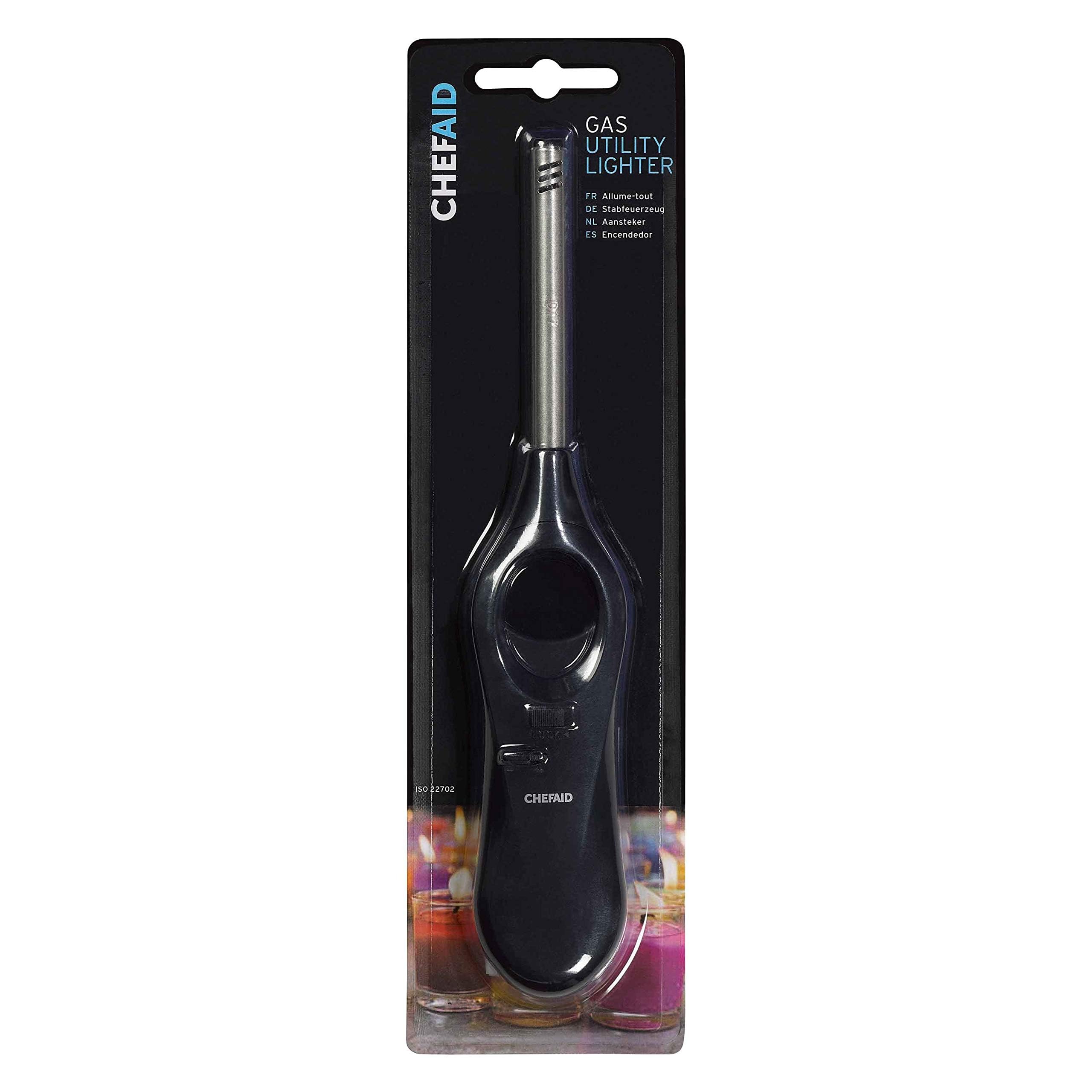 Chef Aid Smartware Small Refillable Gas Lighter Clear (Pack of 2)