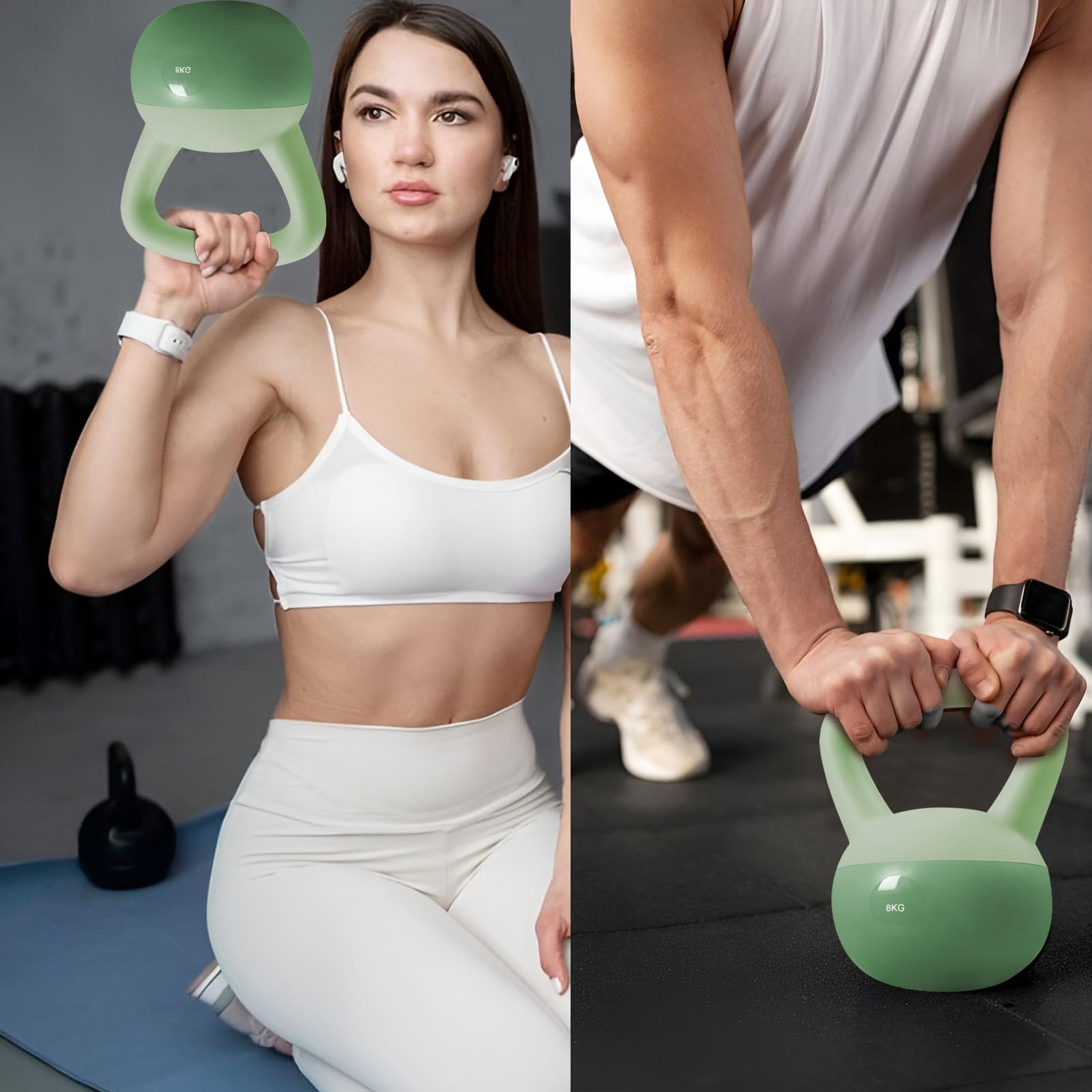 Haltère Souple Kettlebell 6-8 Kg Avec Poignée Large – Parfait Pour Débutants, Musculation Et Perte De Poids à La Maison