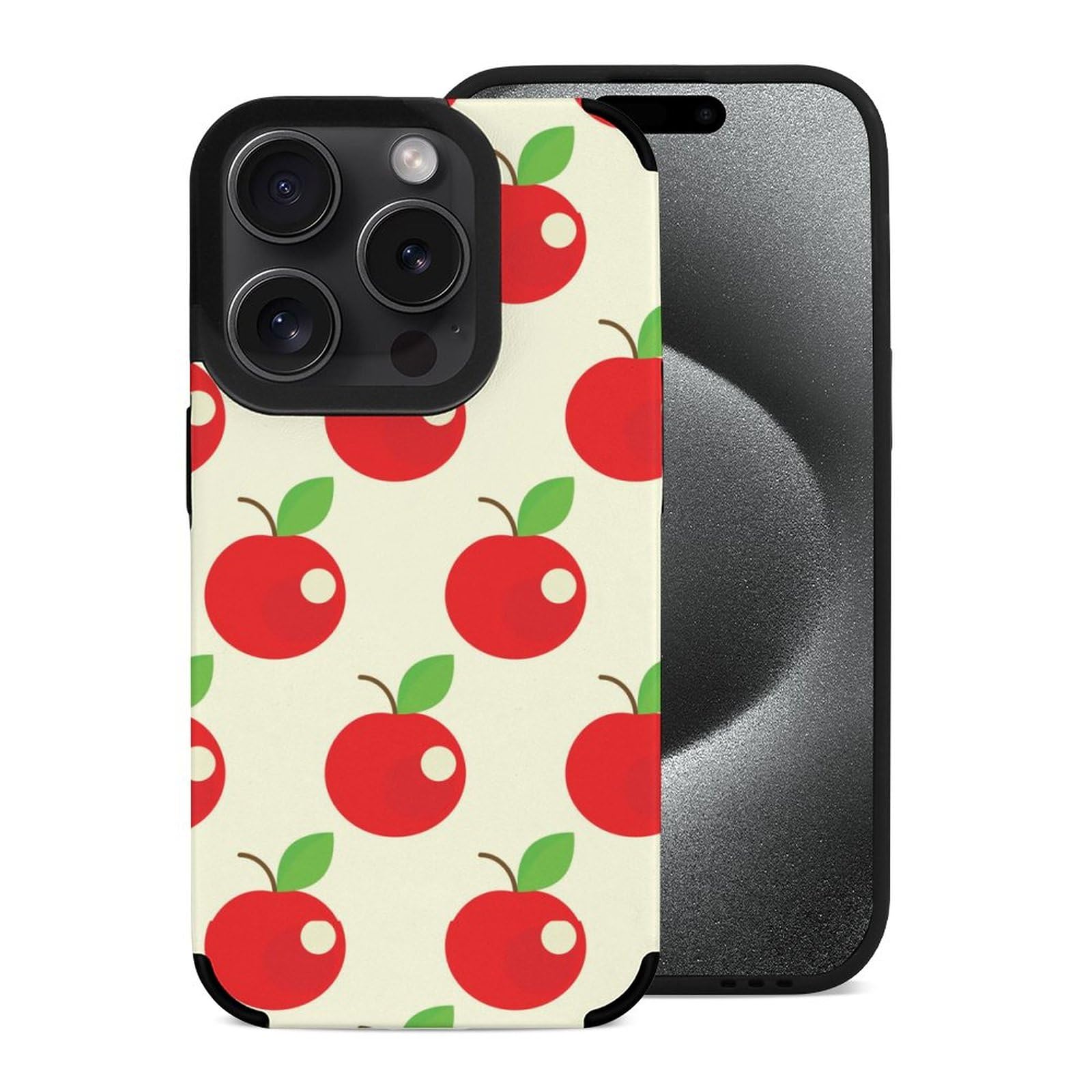 Amazon.co.jp: iPhone 15 Pro ケース りんご柄 さくらんぼ 耐衝撃