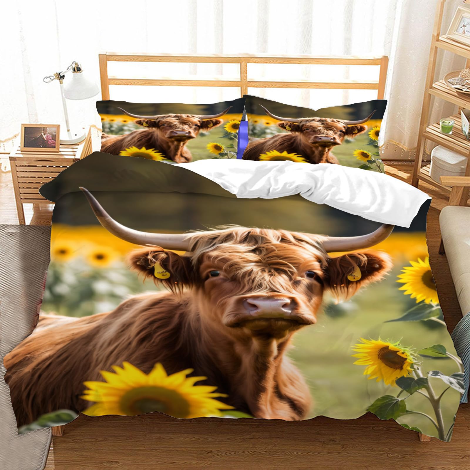 Housse de couette 240 x 260 hypoallergénique avec fermeture éclair pour literie 2 personnes