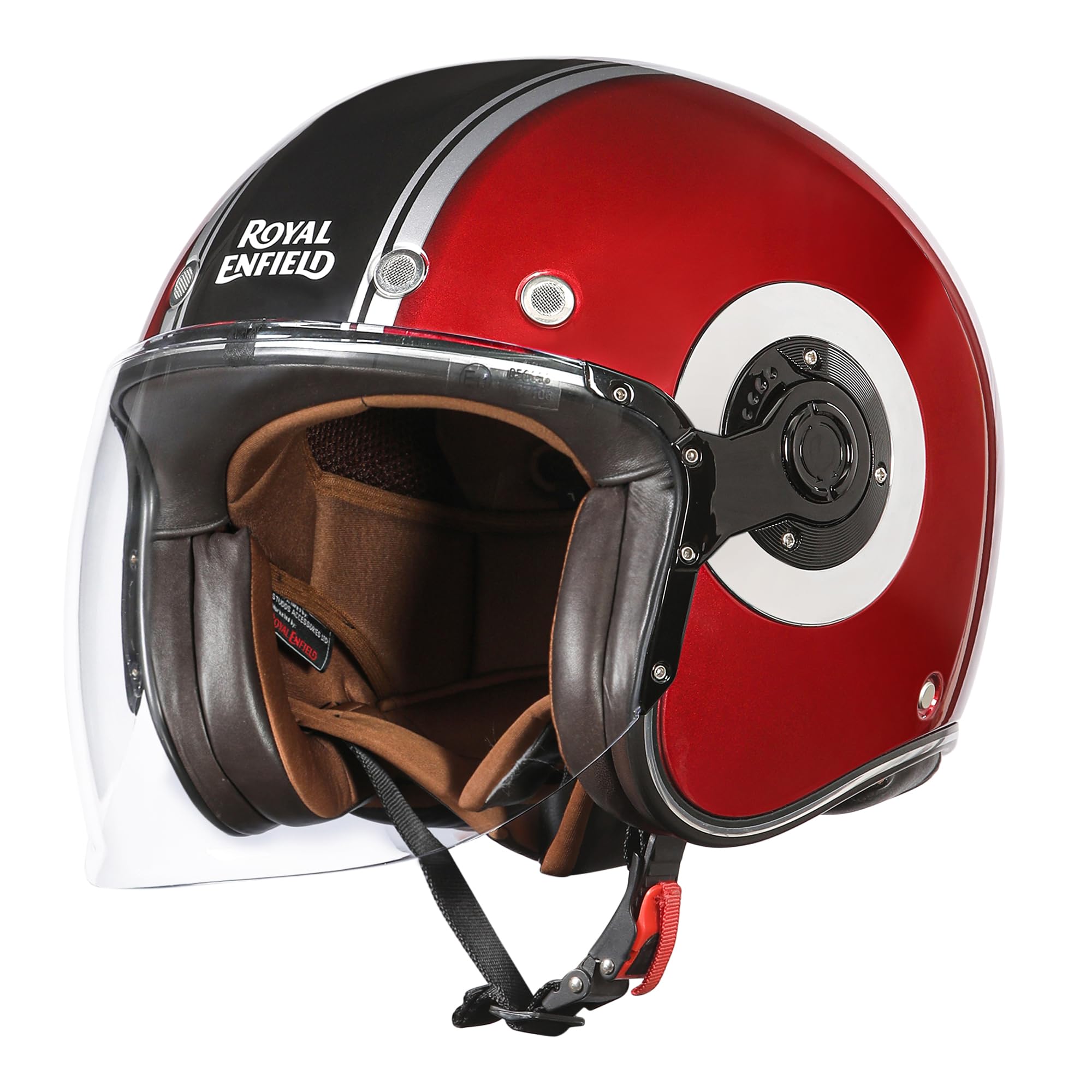 Royal Enfield Spirit of SM ID ABS GL Red ISI and DOT Certified Cycling Riding Helmet (XL) 60 Cm - High Impact Grade Thermoplastic & High Density EPS Liner for Superior Impact Protection and Durability-image-47