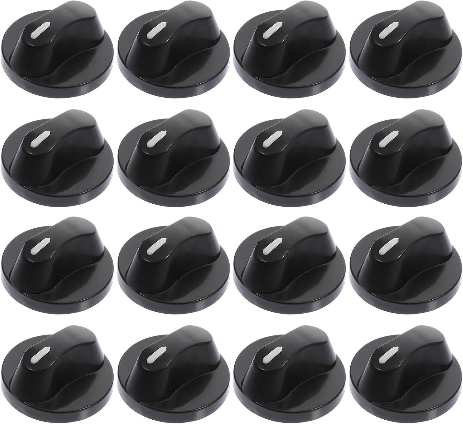 50pcs Gas Stove Control Knobs 8mm round Plastic Replacement Buttons for Gas Cooktop Burner Accessories Safe On-off Switch