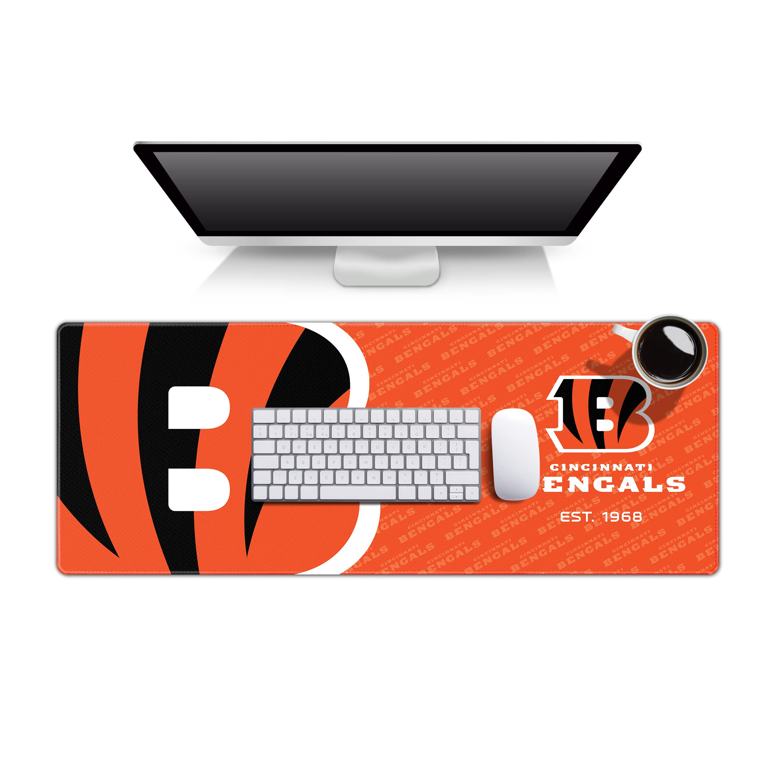 YouTheFan NFL Cincinnati Bengals Logo Series Desk Pad SMU