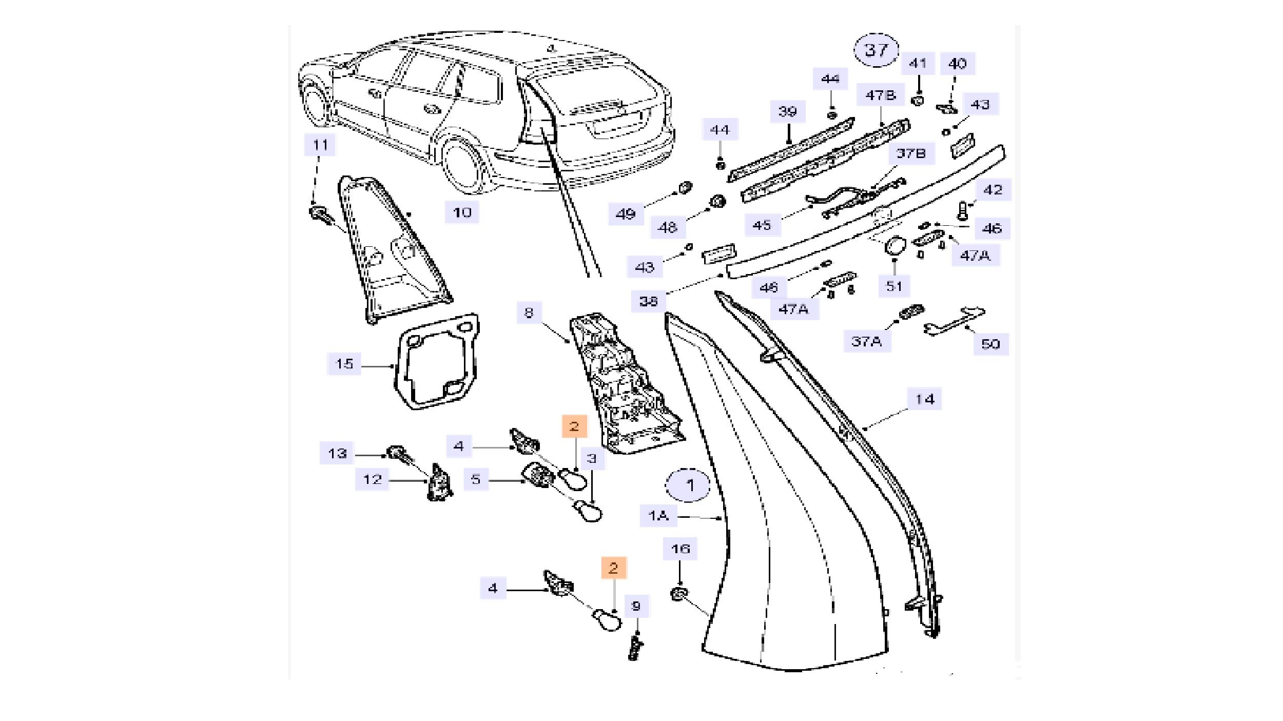 Saab Original 9-3 Taillight Bulb 93190466