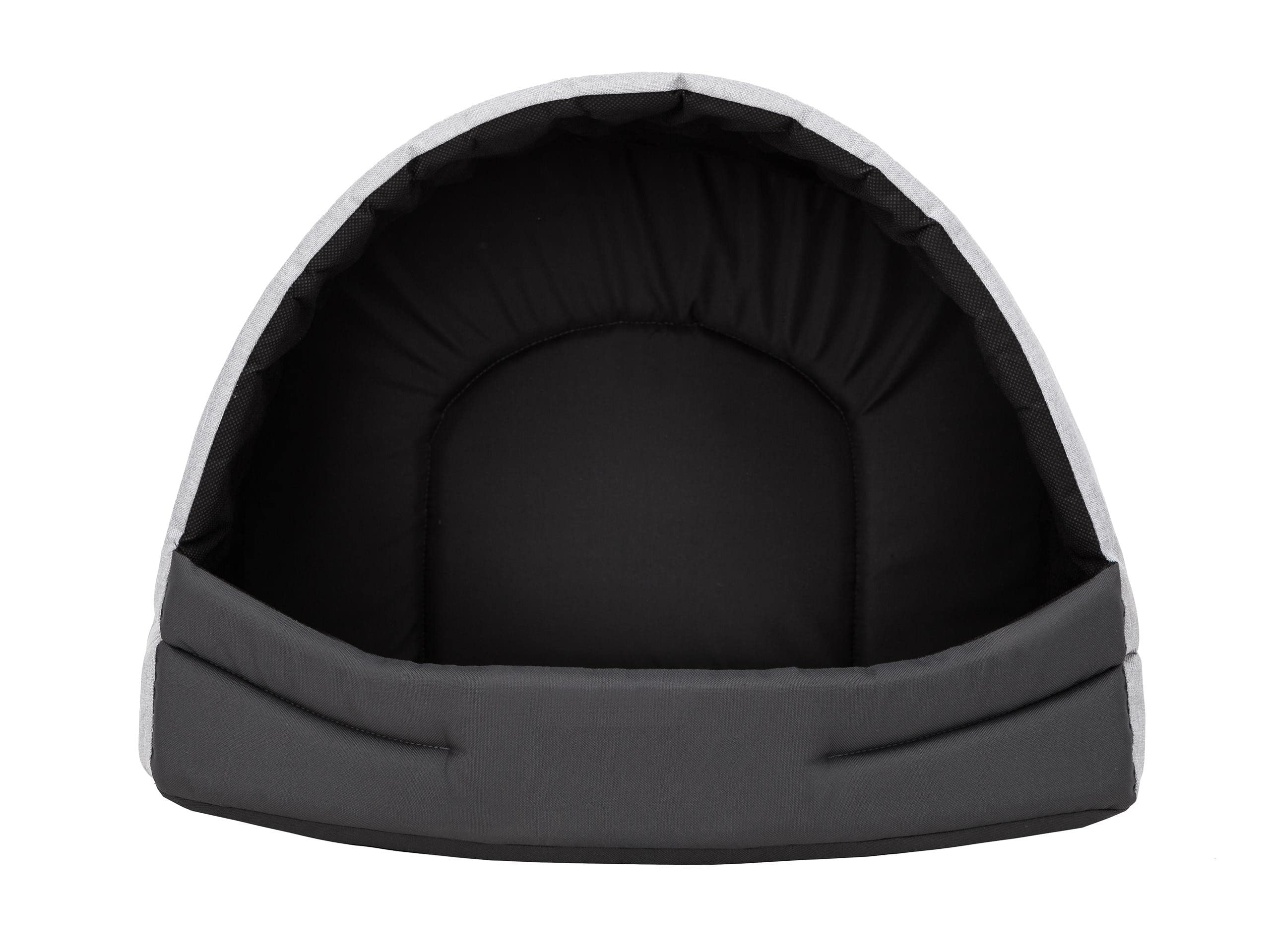 PillowPrim Hundehütte Hundehöhle Hundebett Hundehaus Katzenhöhle Schlafplatz L - 55x43 cm Aschgrau